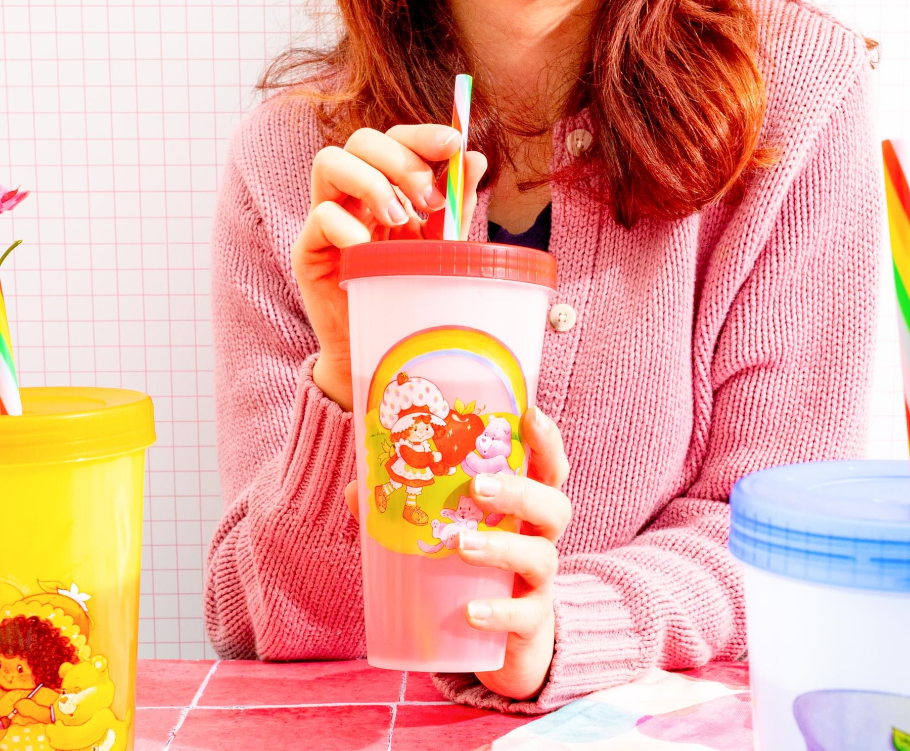 Care Bears x Strawberry Shortcake 4-Piece Color-Changing Tumbler Set | 24 Ounces