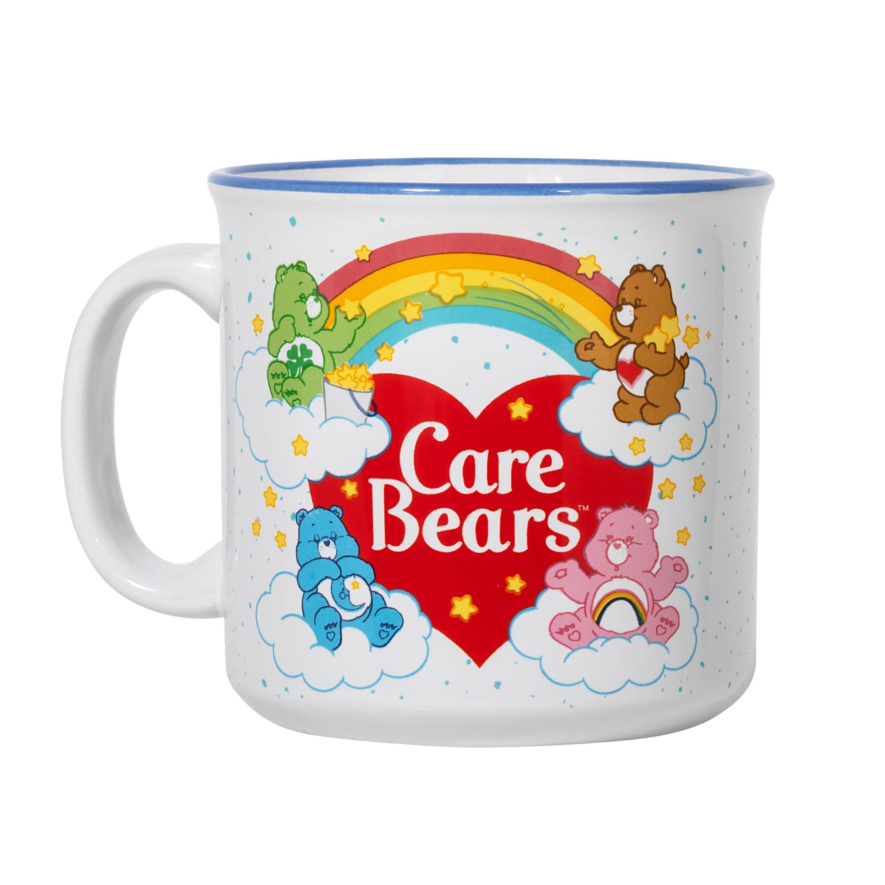Care Bears Rainbow Heart Logo Ceramic Camper Mug | Holds 20 Ounces