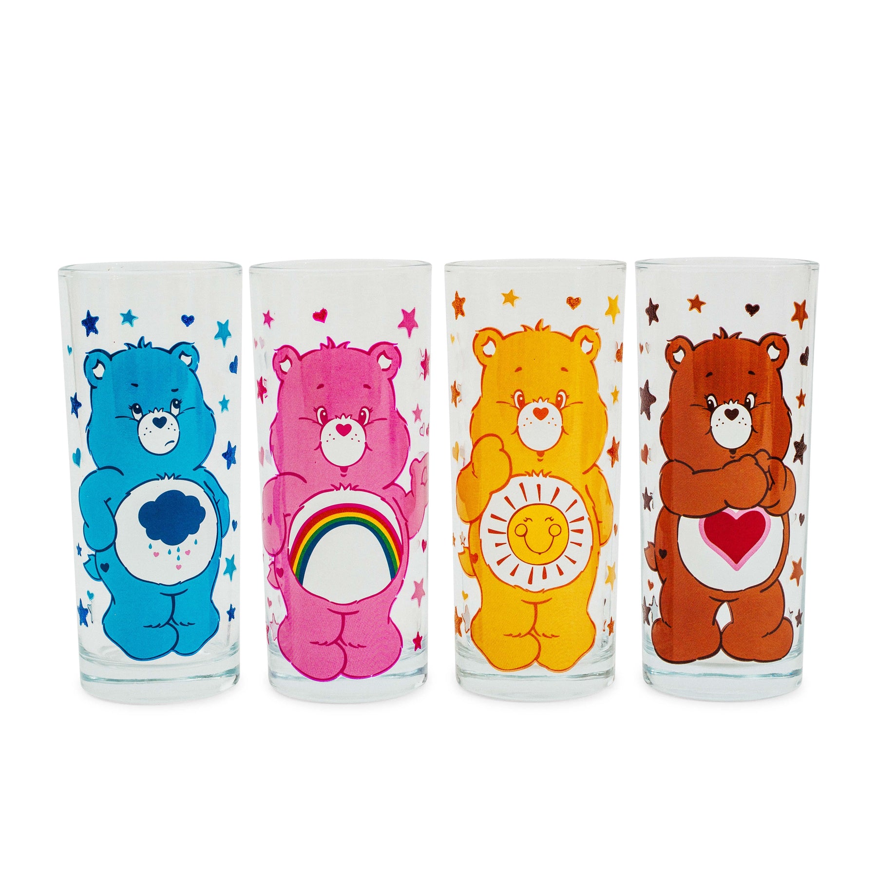 Care Bears 4-Piece Tumbler Glass Set | Each Holds 10 Ounces