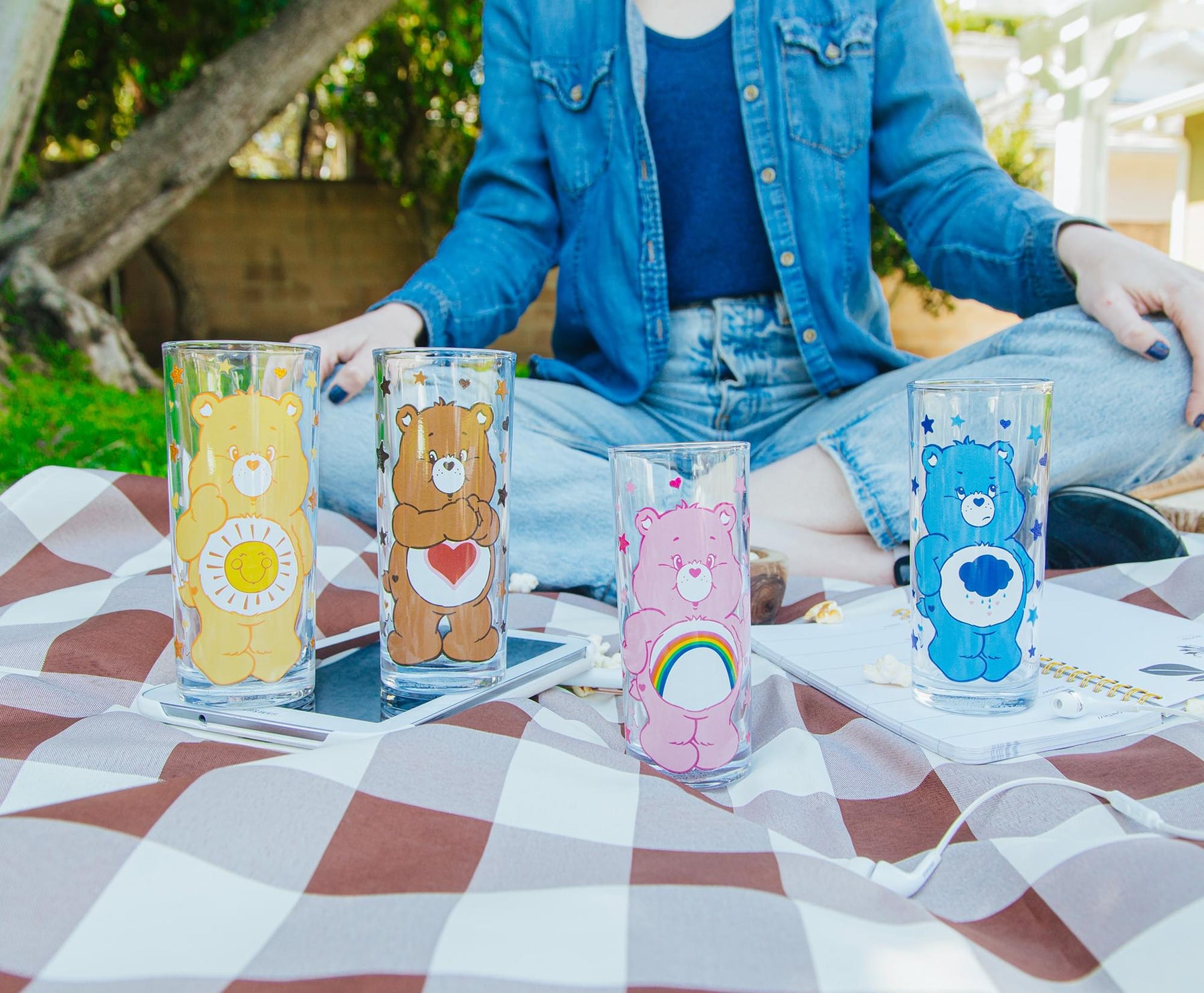 Care Bears 4-Piece Tumbler Glass Set | Each Holds 10 Ounces