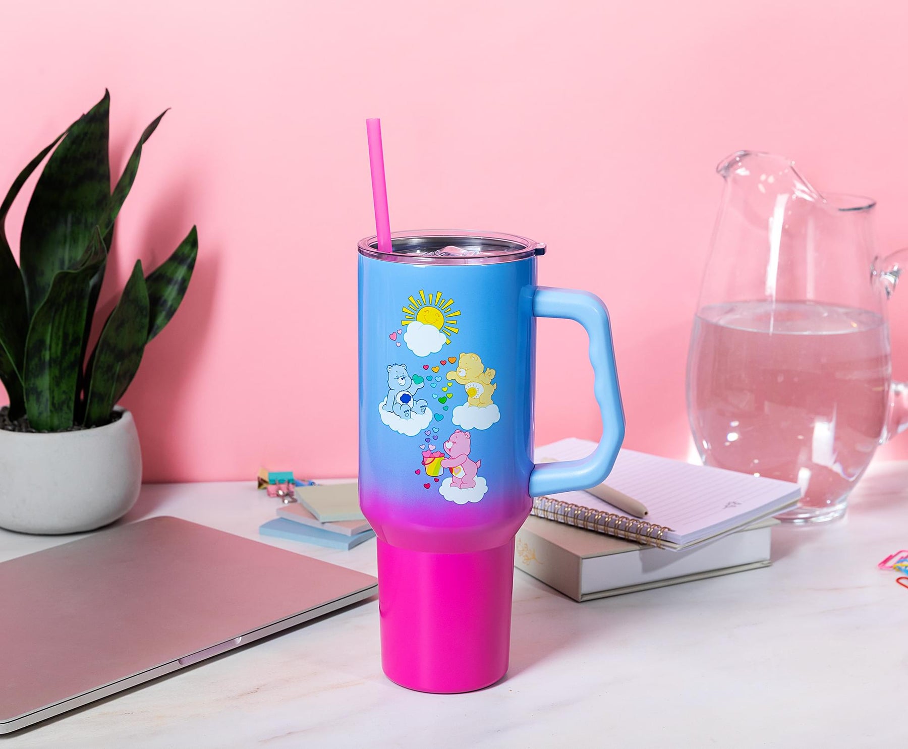 Care Bears Ombre 40-Ounce Stainless Steel Tumbler With Handle