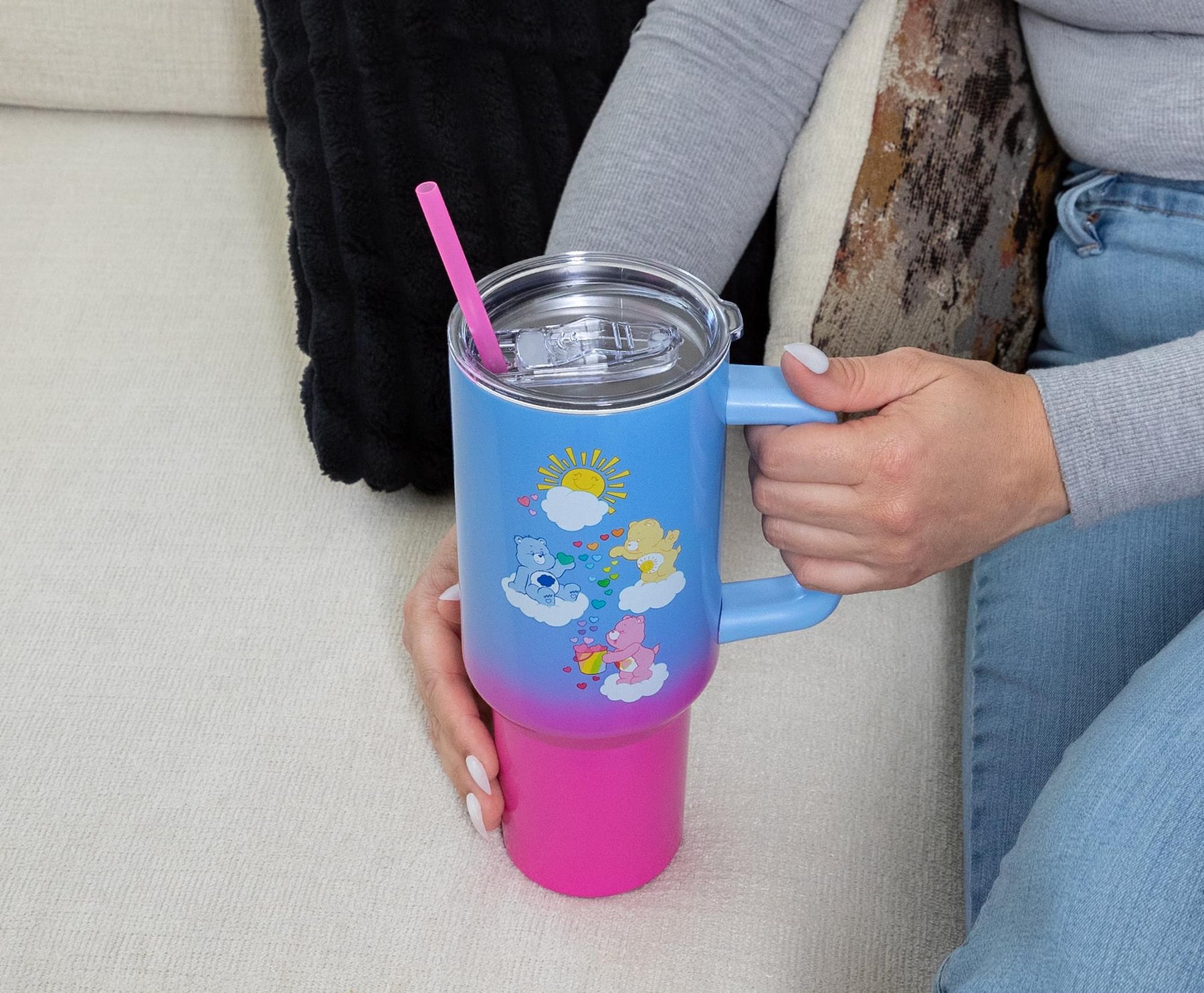 Care Bears Ombre 40-Ounce Stainless Steel Tumbler With Handle