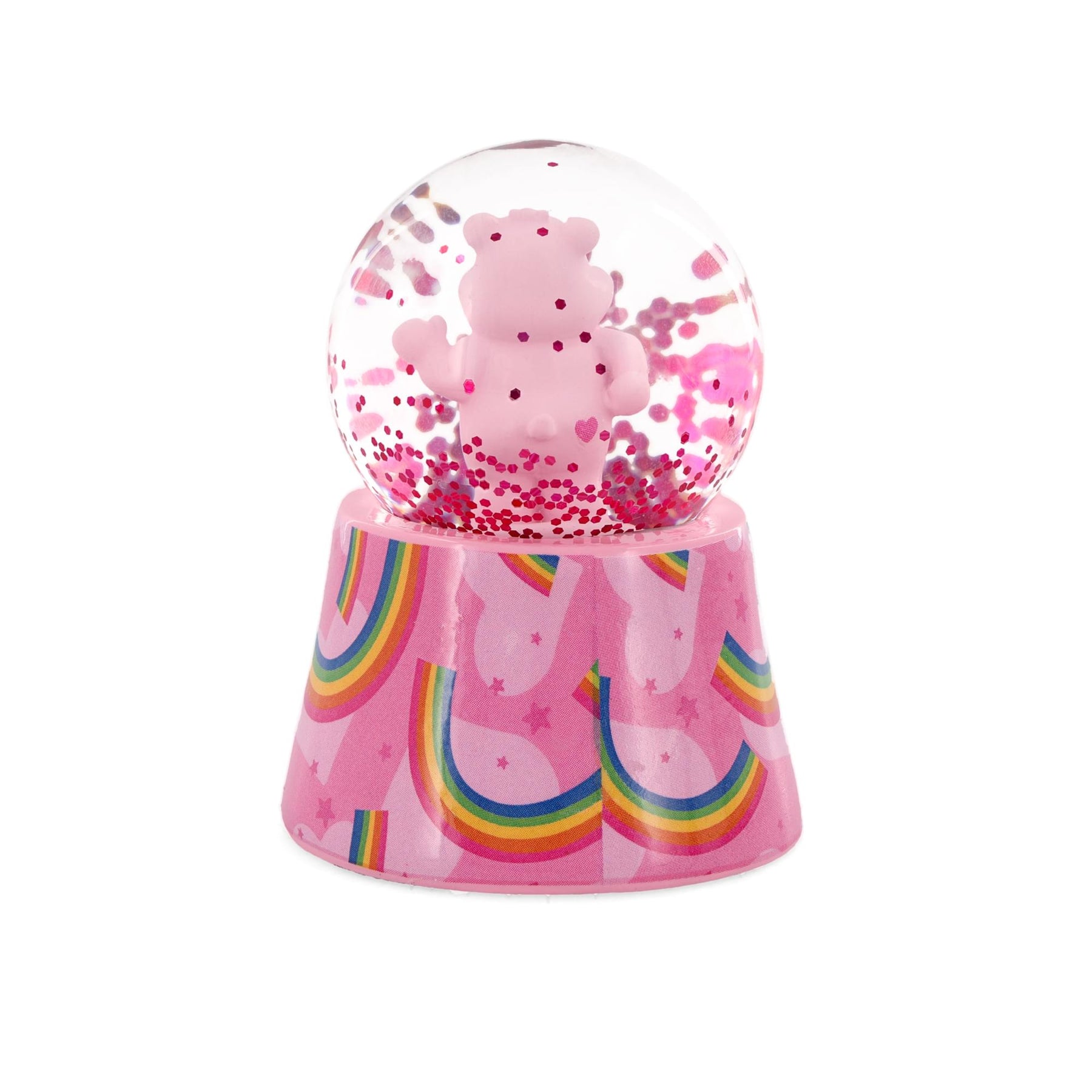 Care Bears Cheer Bear Mini Light-Up Snow Globe | 3 Inches Tall