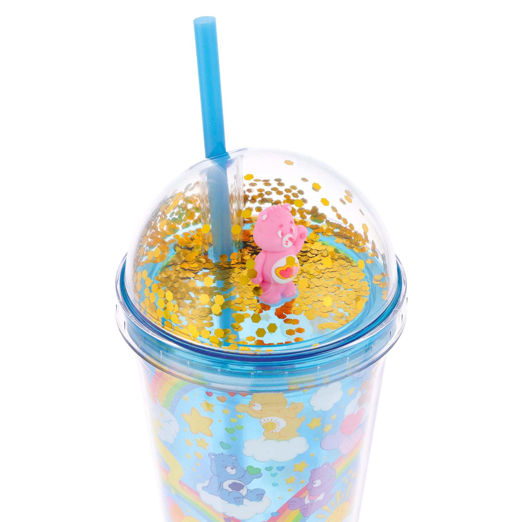 Care Bears Rainbows 24-Ounce Confetti Carnival Cup With Dome Lid and Straw