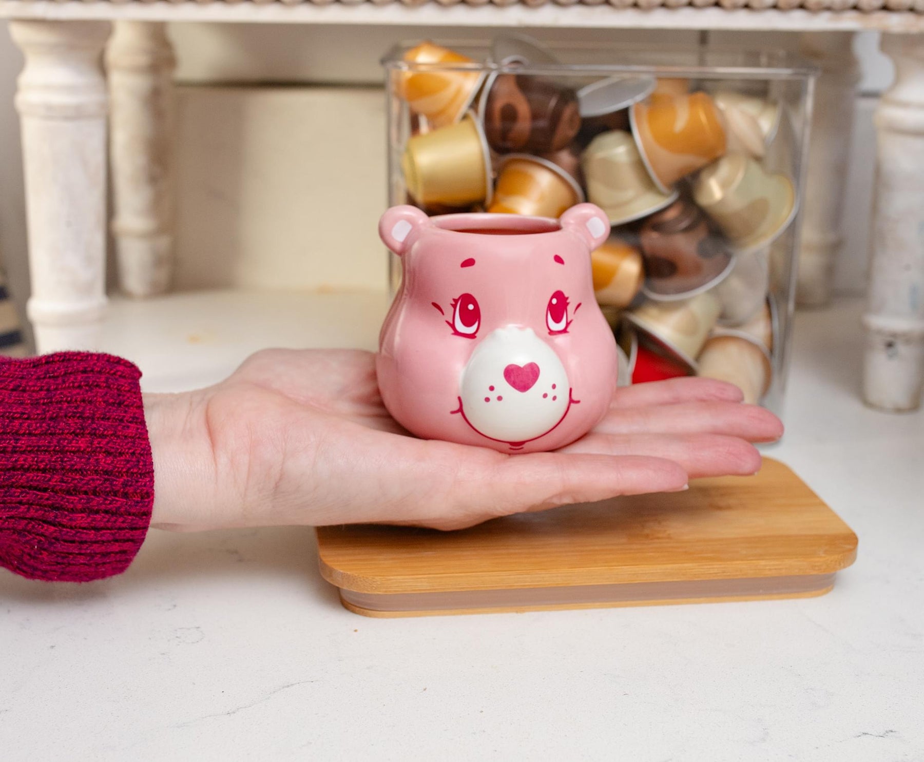 Care Bears Cheer Bear Sculpted Ceramic Mini Mug | Holds 3 Ounces