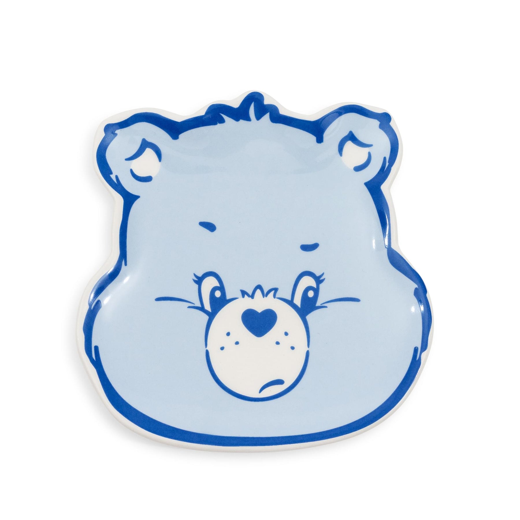 Care Bears Grumpy Bear Face Sculpted Ceramic Trinket Tray Dish