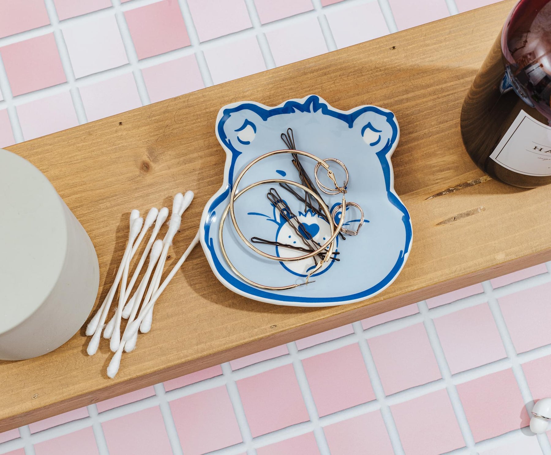 Care Bears Grumpy Bear Face Sculpted Ceramic Trinket Tray Dish