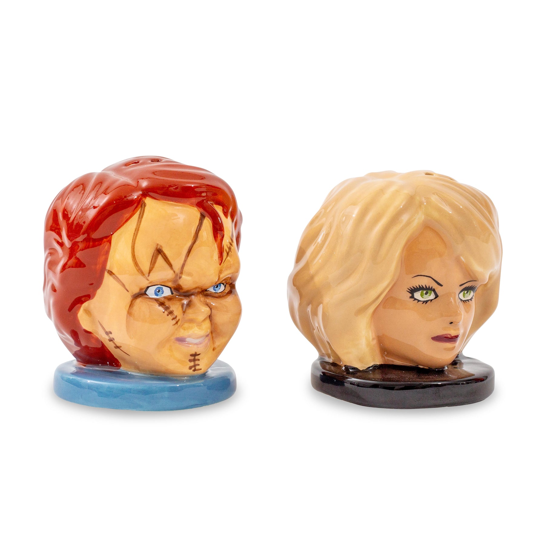 Child's Play Chucky and Tiffany Ceramic Salt and Pepper Shaker Set