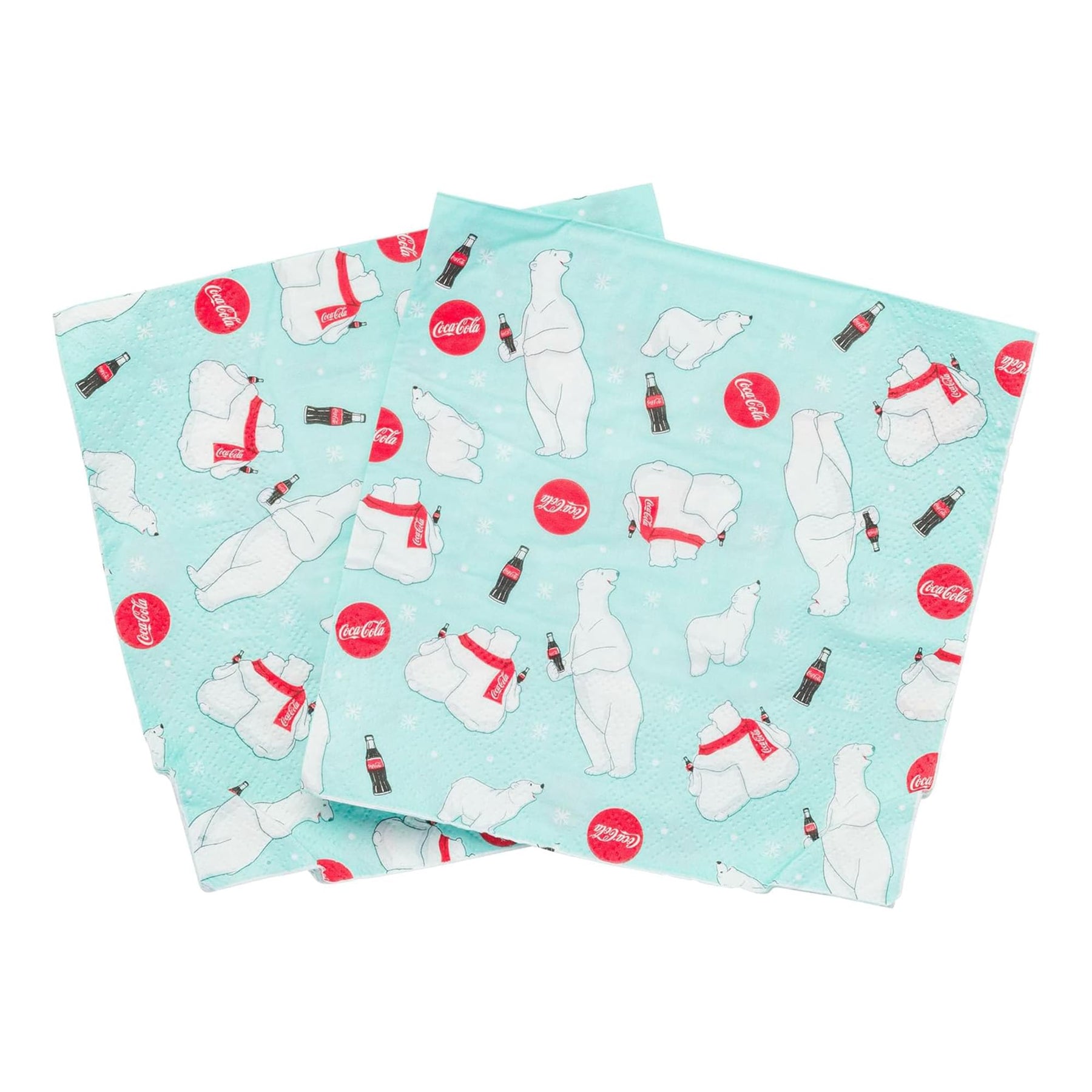 Coca Cola Polar Bear 32-Piece Paper Napkin And Plate Party Pack