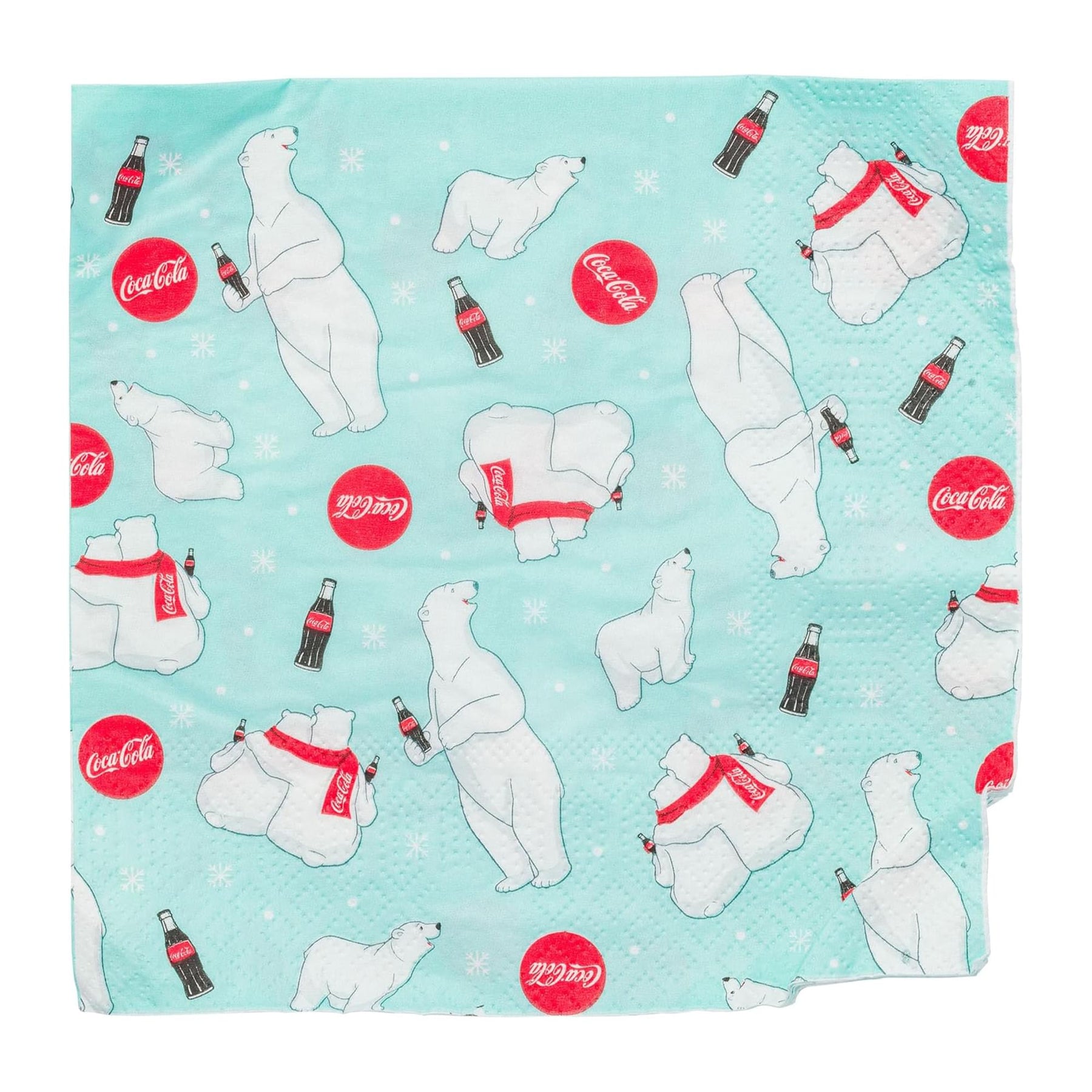 Coca Cola Polar Bear 32-Piece Paper Napkin And Plate Party Pack