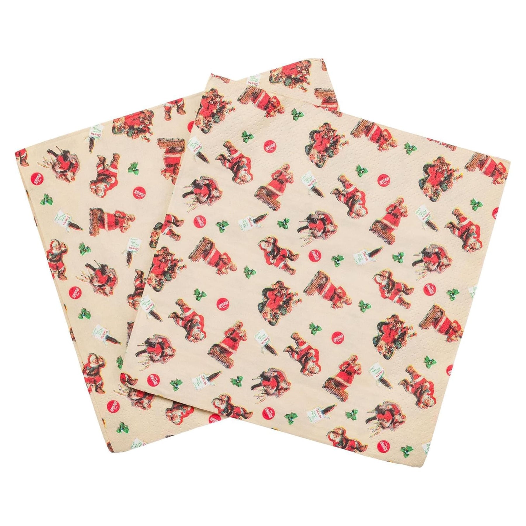 Coca Cola Santa 32-Piece Paper Napkin And Plate Party Pack
