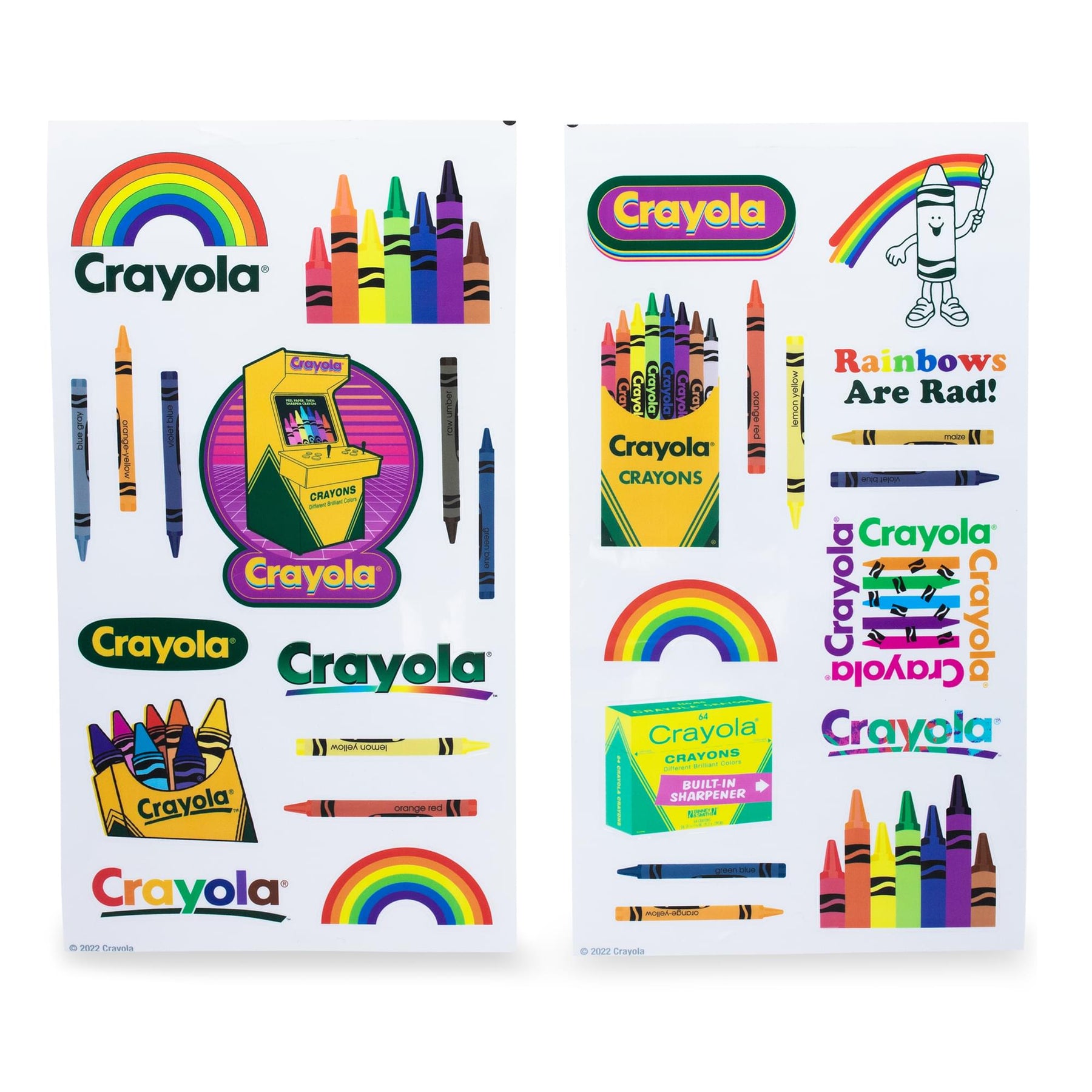 Crayola Crayon Box Retro Twist Spout Water Bottle and Sticker Set | 32 Ounces