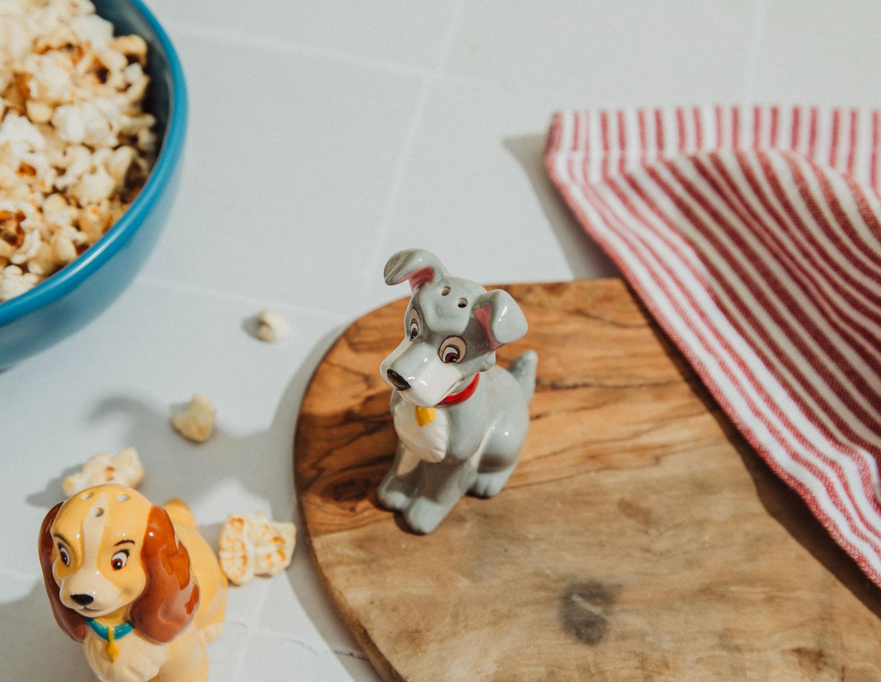 Disney Lady and The Tramp Ceramic Salt and Pepper Shaker Set