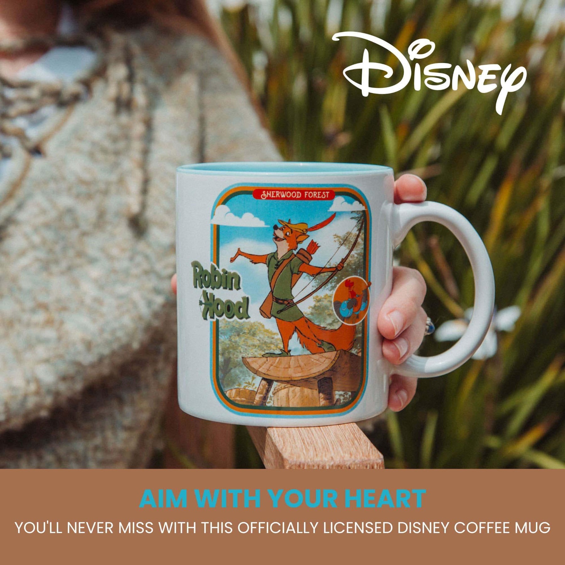 Disney Robin Hood Sherwood Forest Ceramic Coffee Mug | Holds 20 Ounces