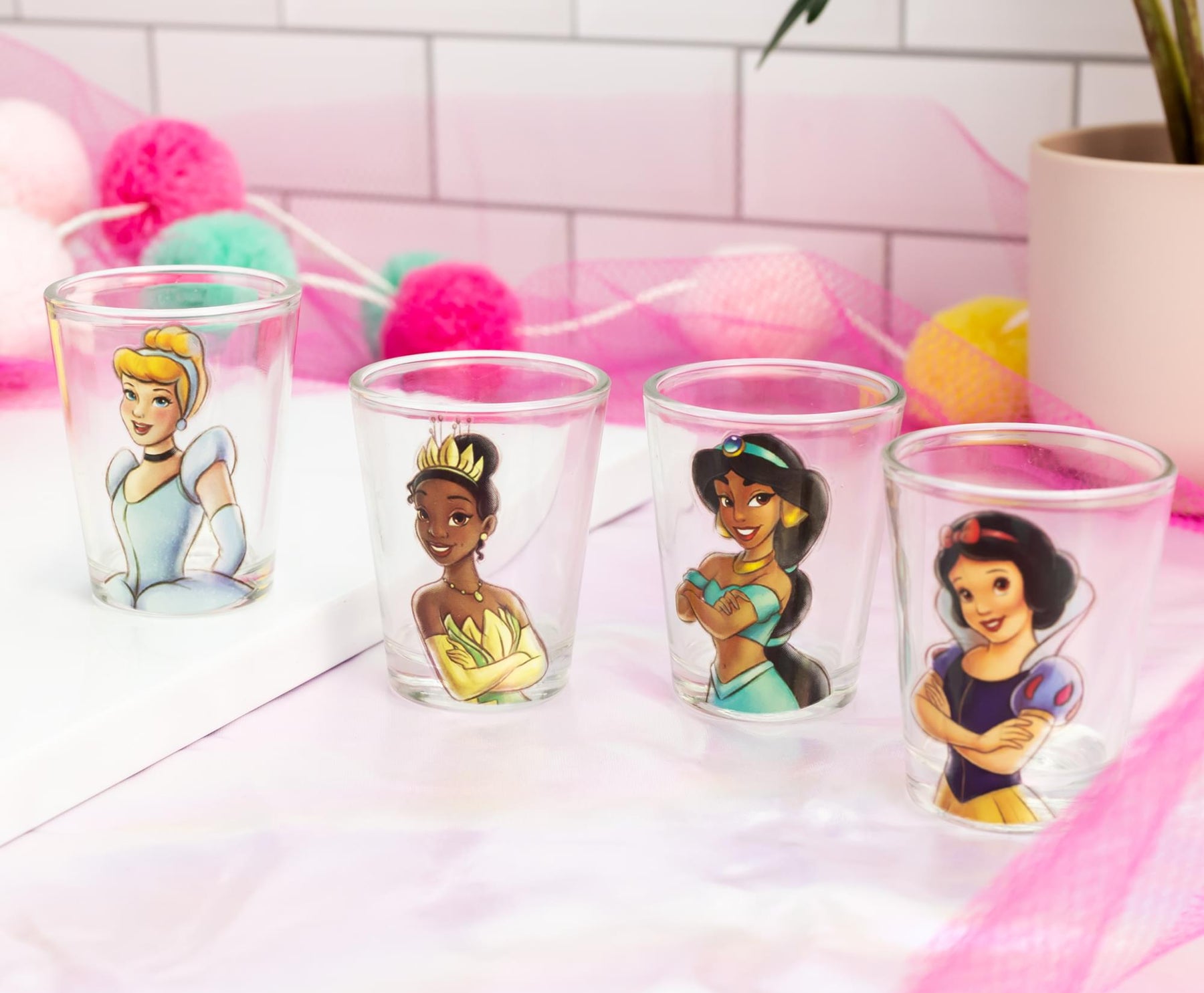 Disney Royalty 2-Ounce Mini Shot Glasses | Set of 4