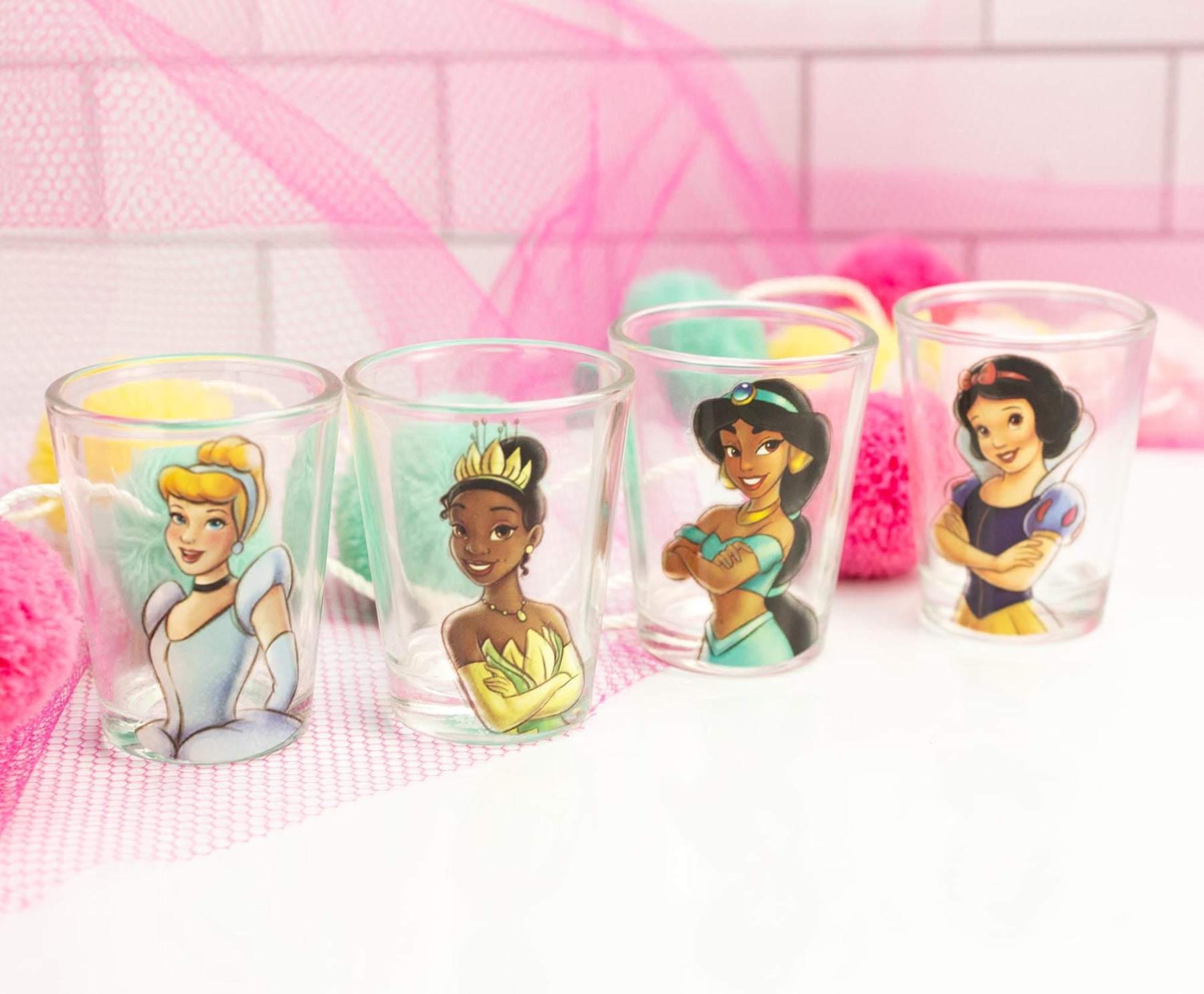 Disney Royalty 2-Ounce Mini Shot Glasses | Set of 4