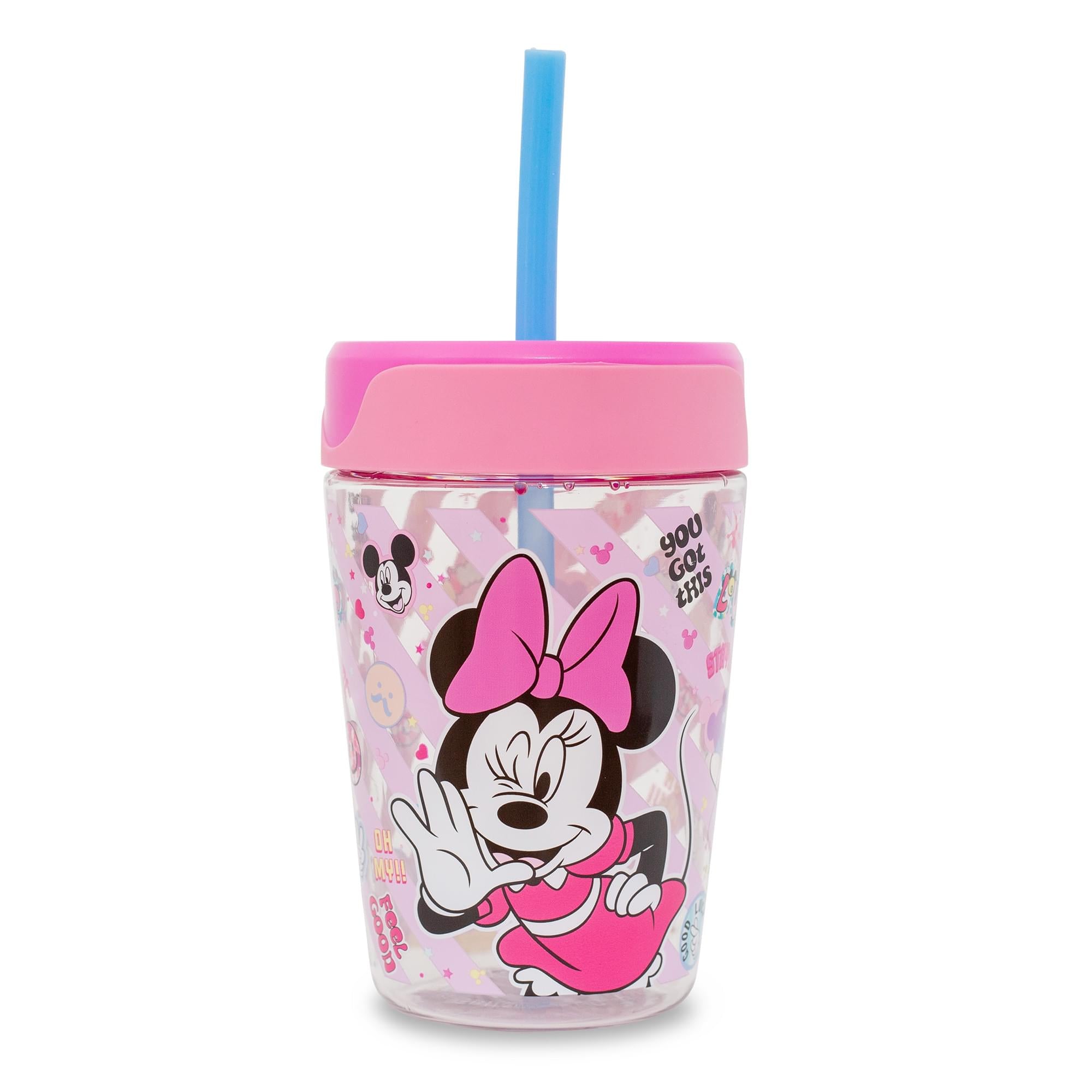 Silver Buffalo Minnie Mouse Wink Tumbler – 17.5oz Spill-Proof Cup With Straw | Disney Pink Tumbler For Kids & Adults - View #5