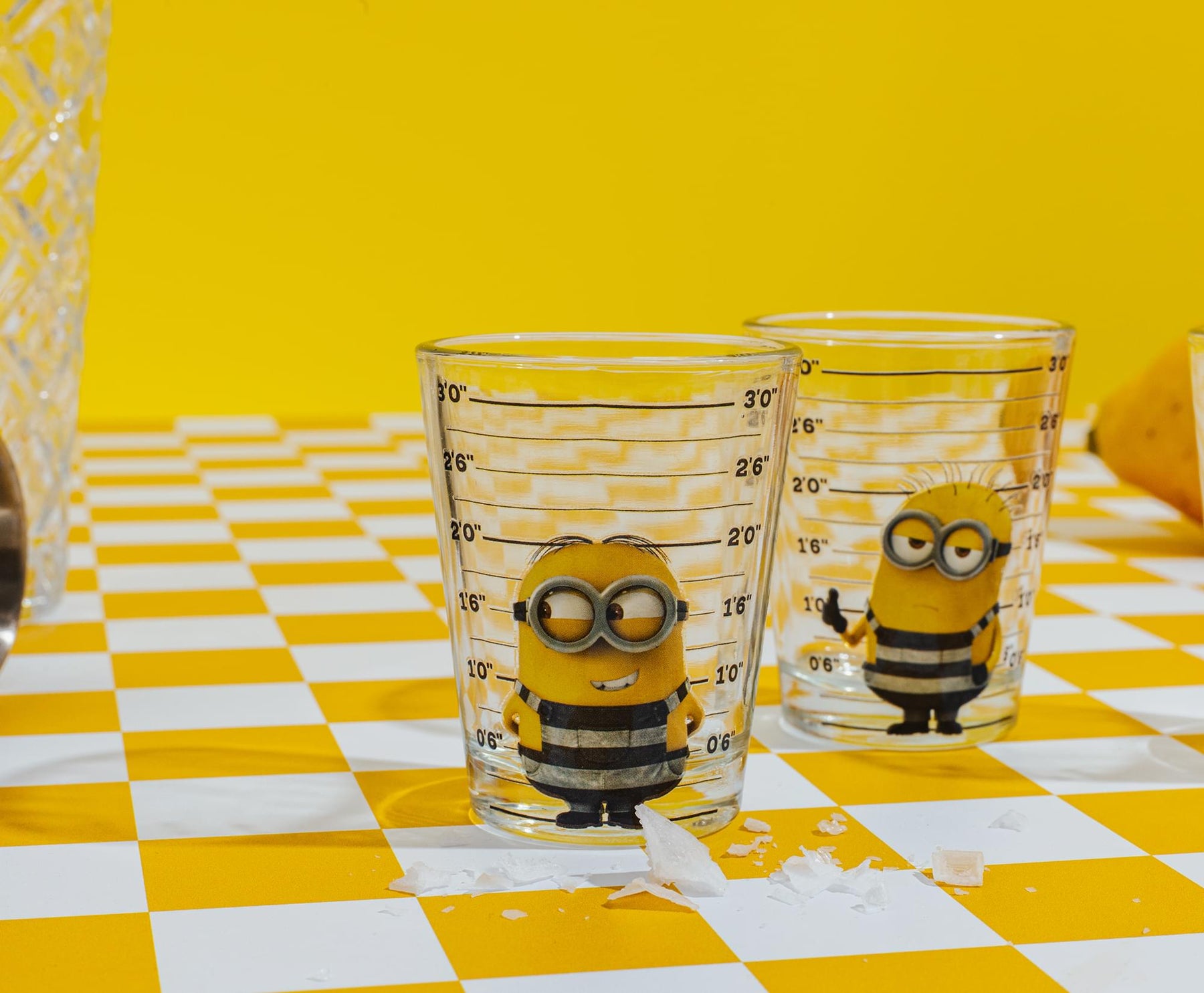 Despicable Me Minions Mugshot 2-Ounce Mini Shot Glasses | Set of 4