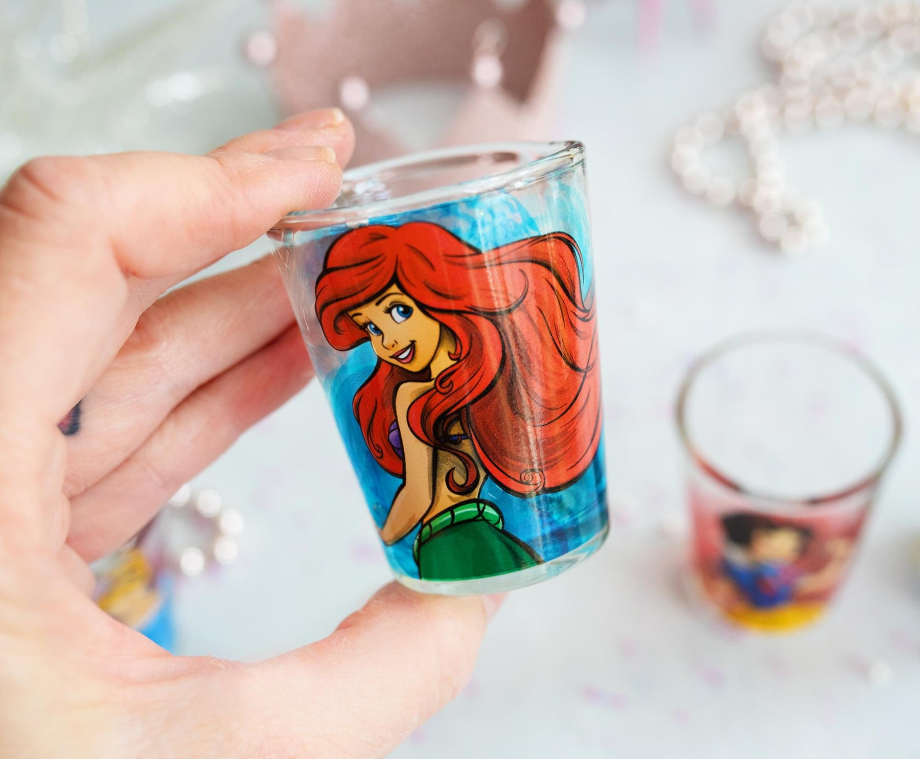 Disney Princess Portraits 2-Ounce Mini Shot Glasses | Set of 4