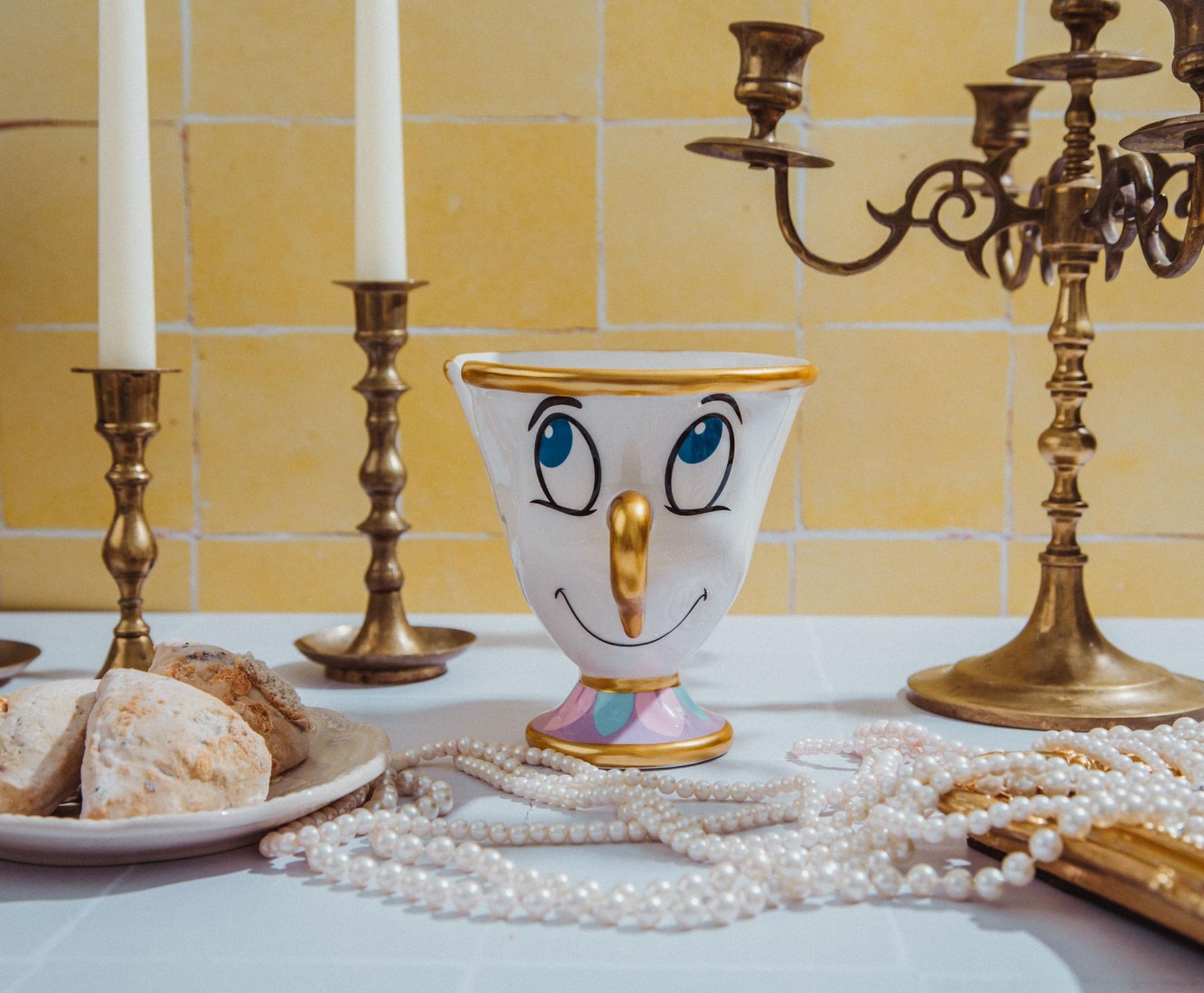 Disney Beauty And The Beast Chip Sculpted Ceramic Figural Mug | Holds 20 Ounces