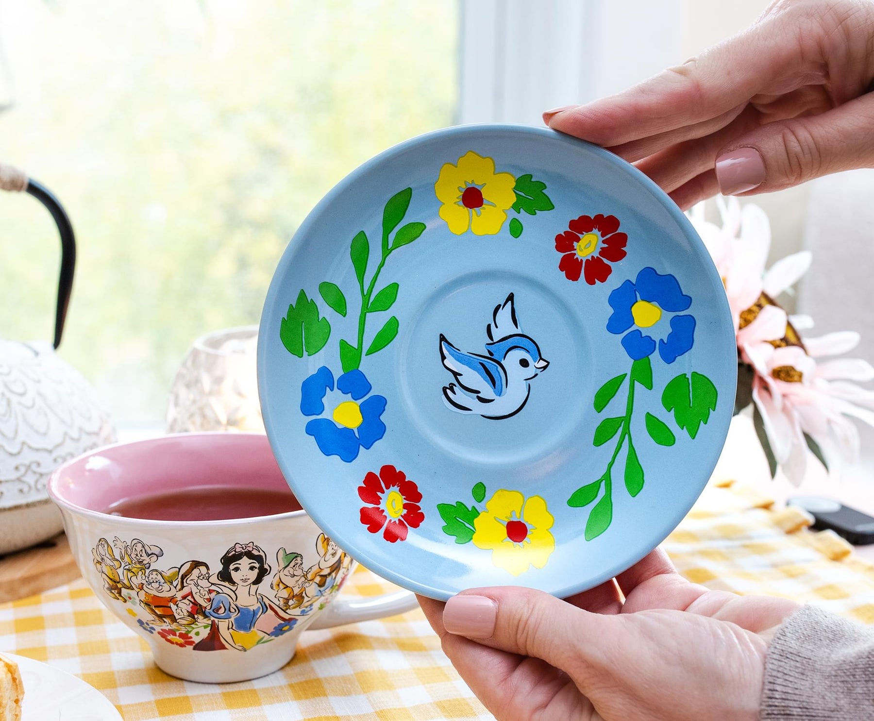 Disney Snow White and the Seven Dwarfs "I'm Wishing" Ceramic Teacup and Saucer