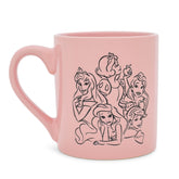 Disney Princess Pink Wax-Resist Ceramic Mug | Holds 14 Ounces