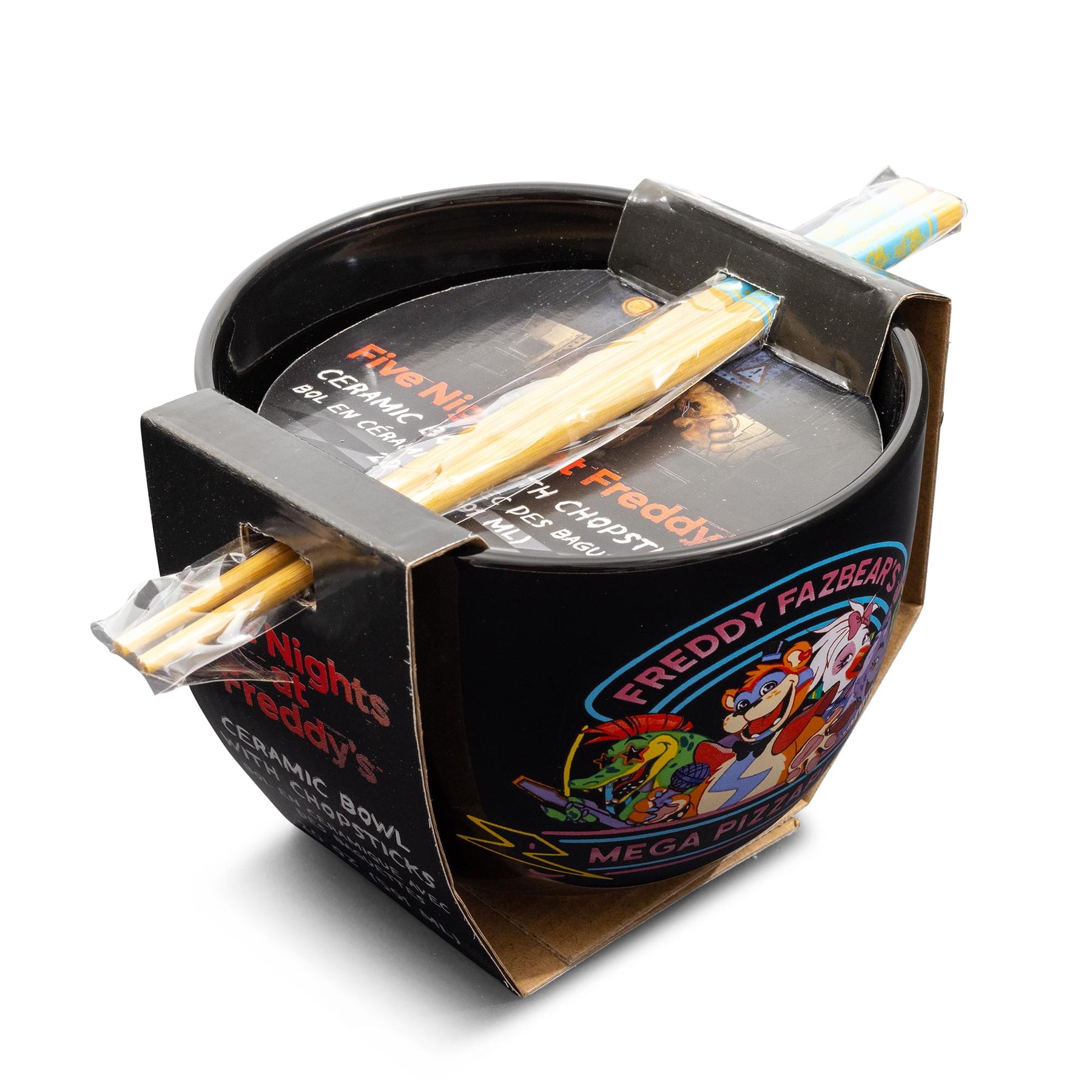 Five Nights At Freddy's Mega Pizzaplex 20-Ounce Ramen Bowl and Chopstick Set