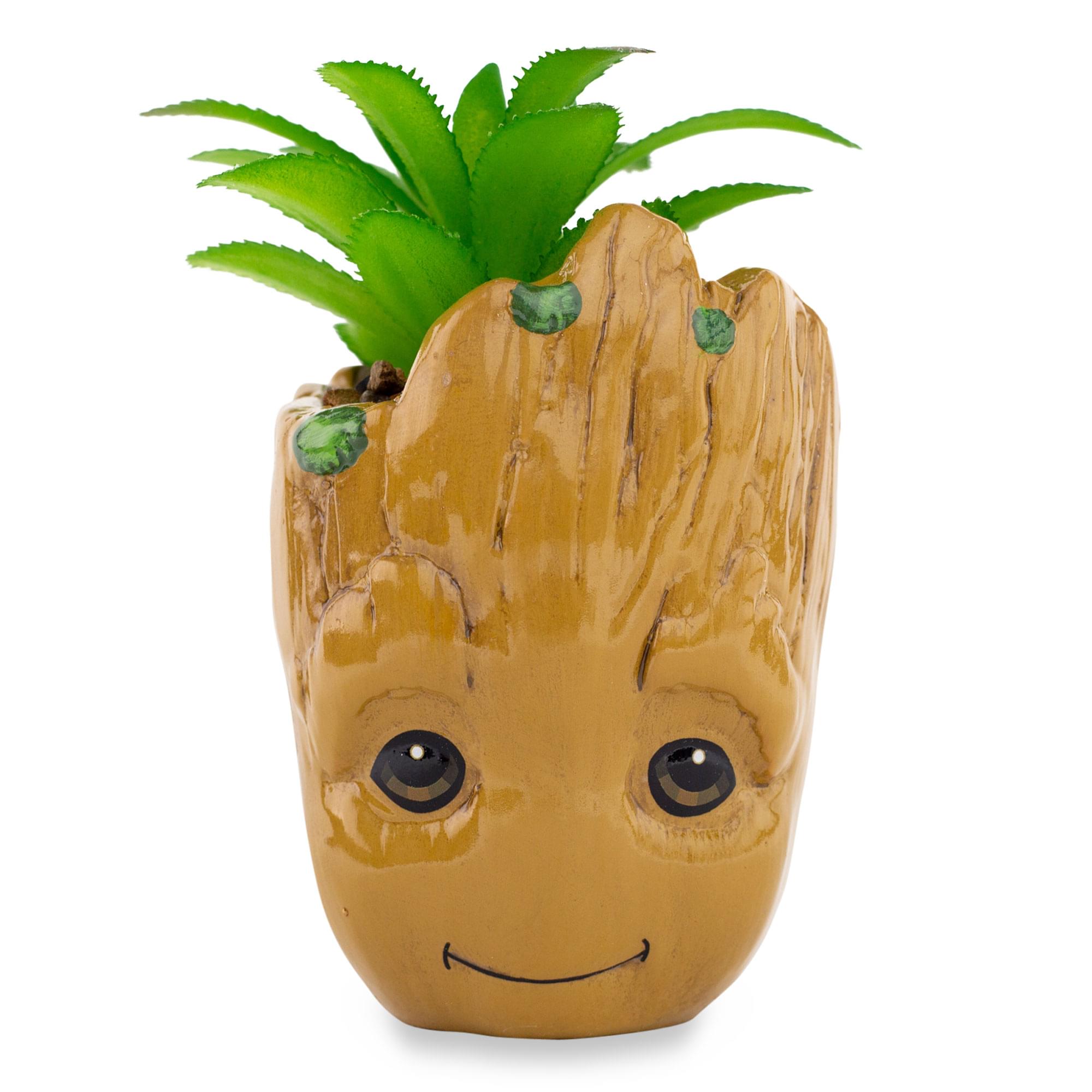 groot planter I Am Groot 3-Inch Ceramic Mini Planter With Artificial Succulent