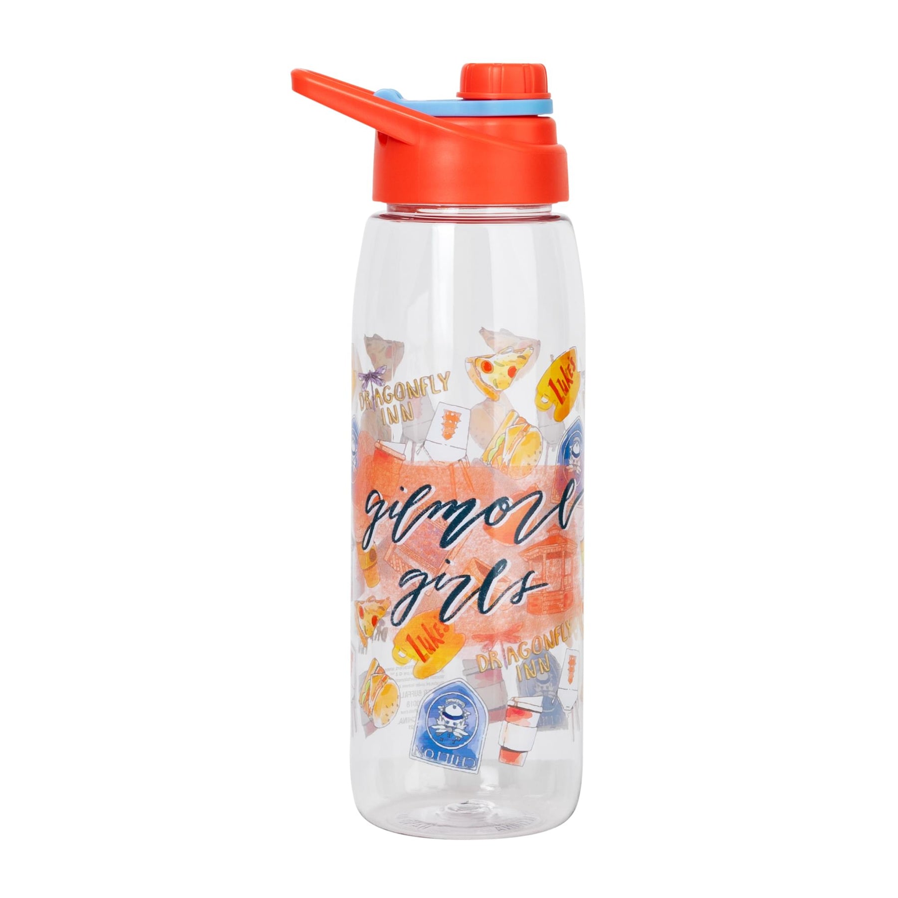 Gilmore Girls Watercolor Pattern Icons Water Bottle | Holds 28 Ounces