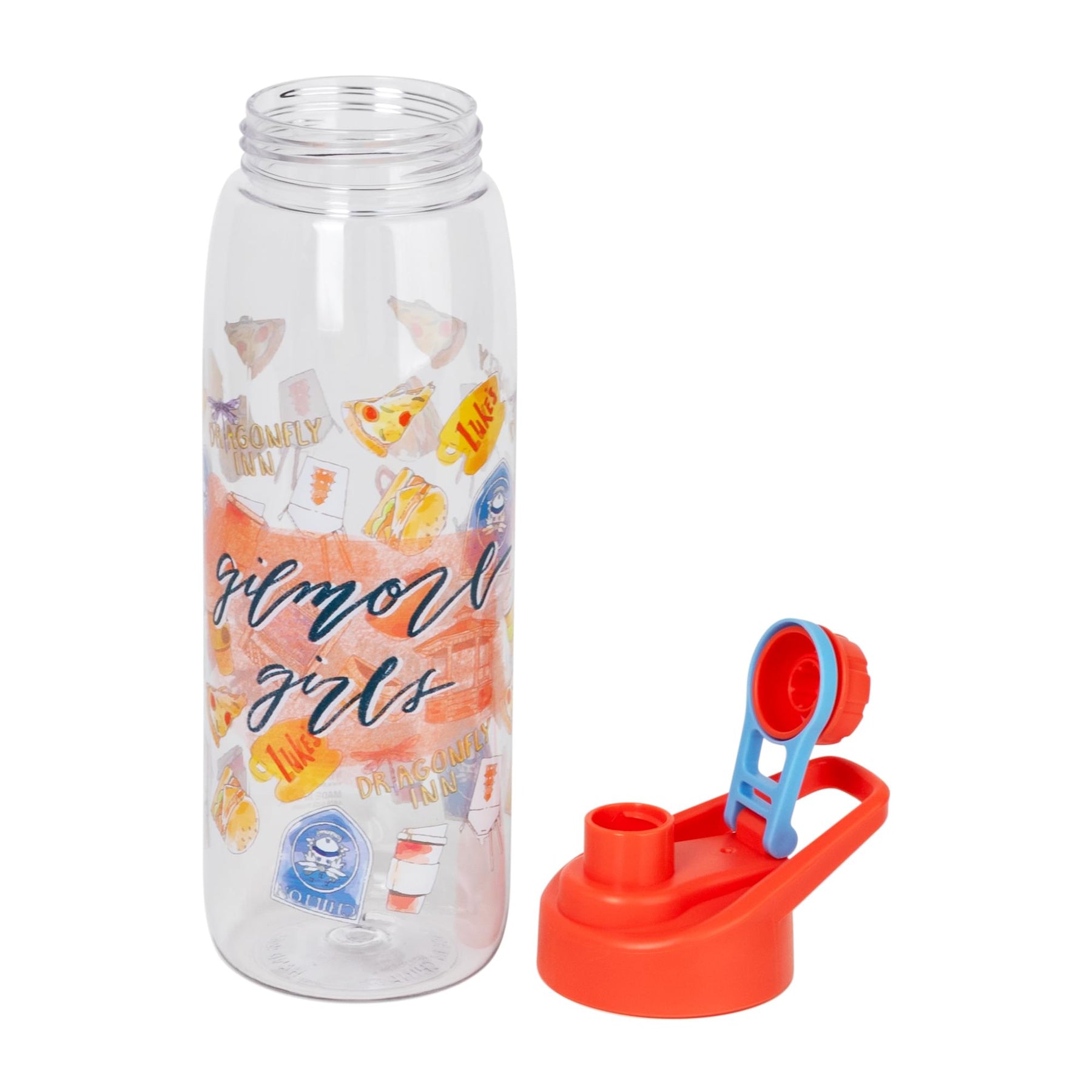 Gilmore Girls Watercolor Pattern Icons Water Bottle | Holds 28 Ounces
