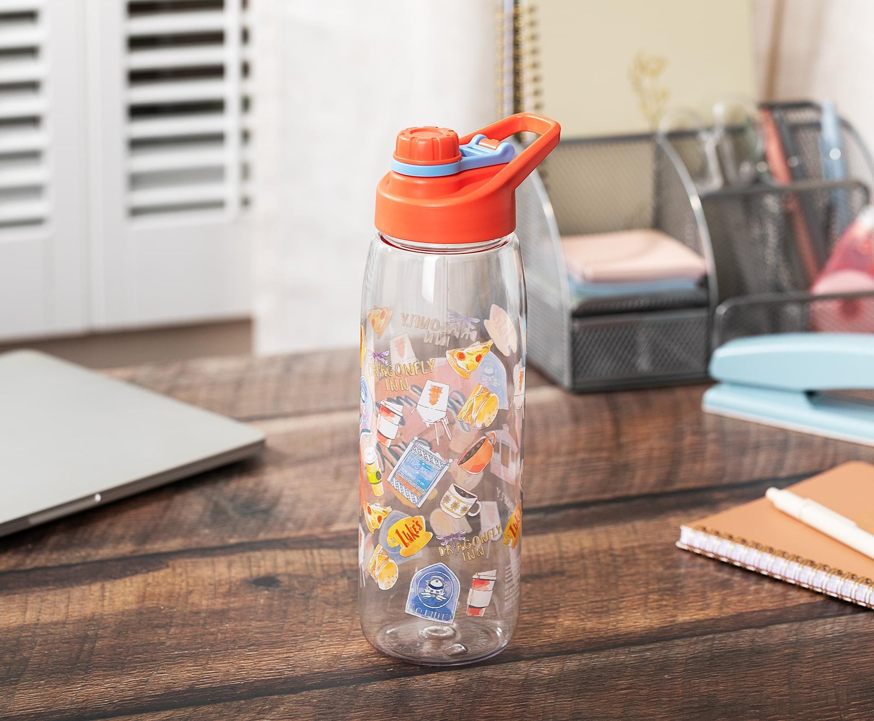 Gilmore Girls Watercolor Pattern Icons Water Bottle | Holds 28 Ounces