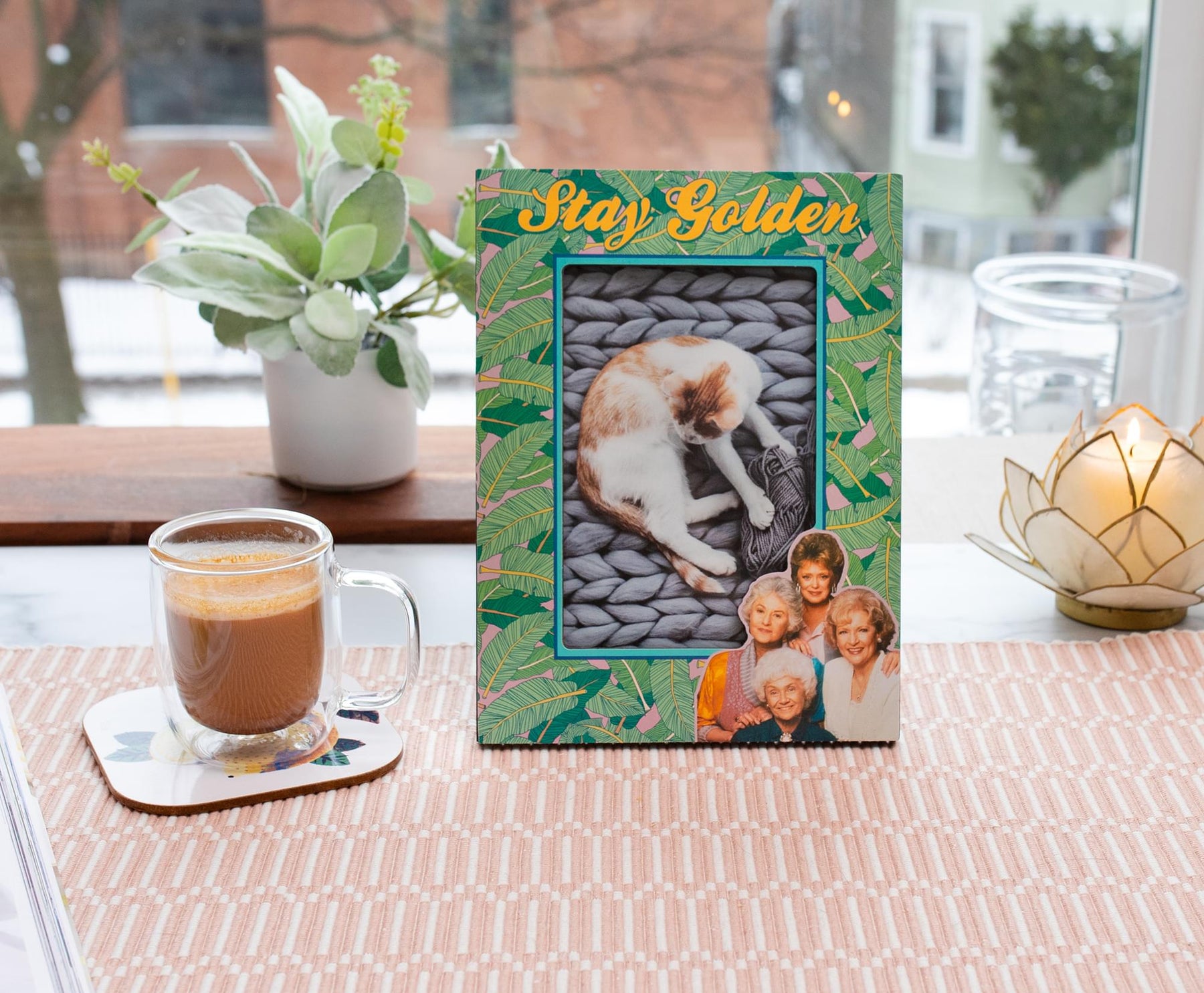The Golden Girls "Stay Golden" Die-Cut Photo Frame | 4 x 6 Inches