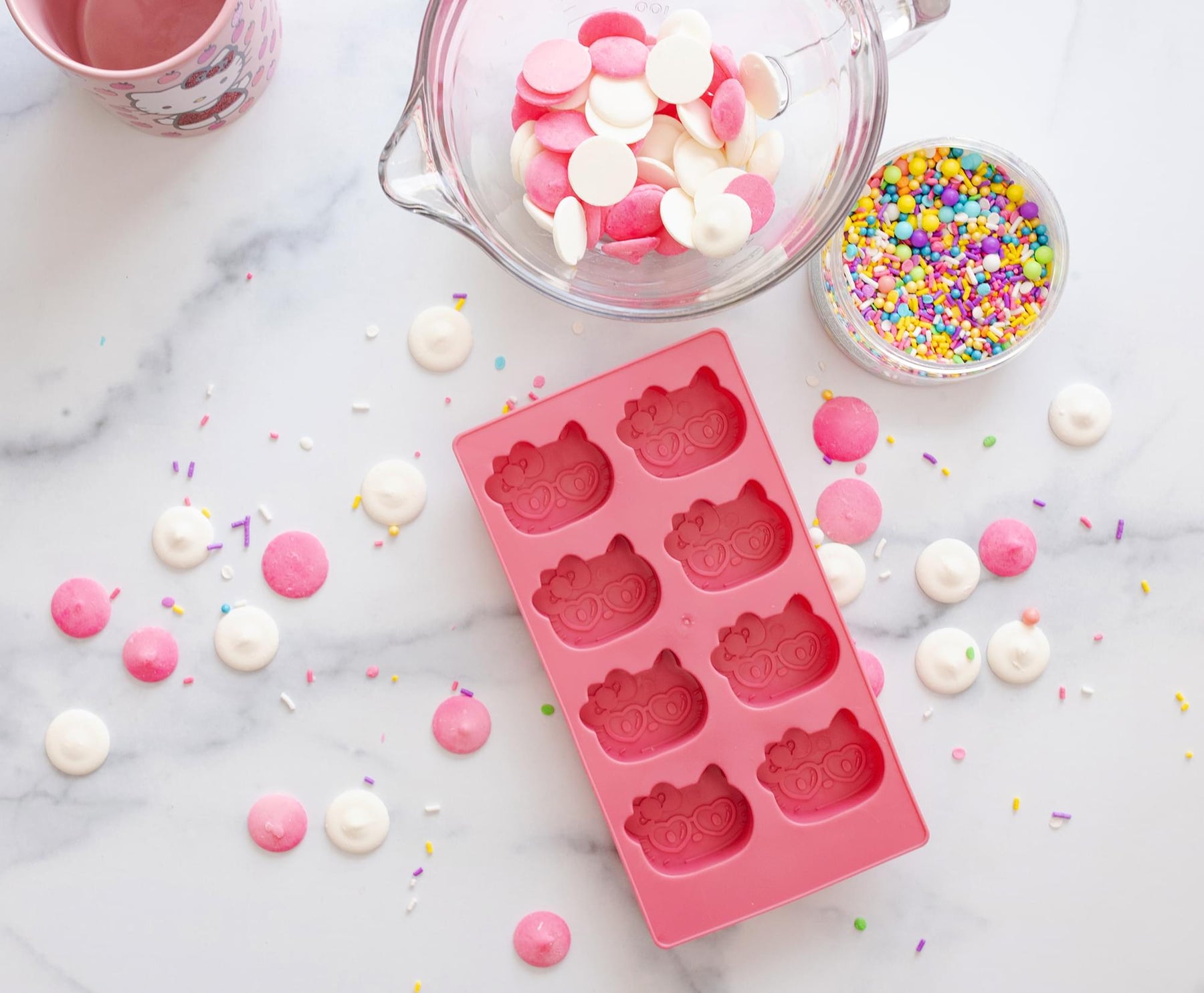 Sanrio Hello Kitty Hearts Silicone Ice Cube Tray | Makes 8 Cubes