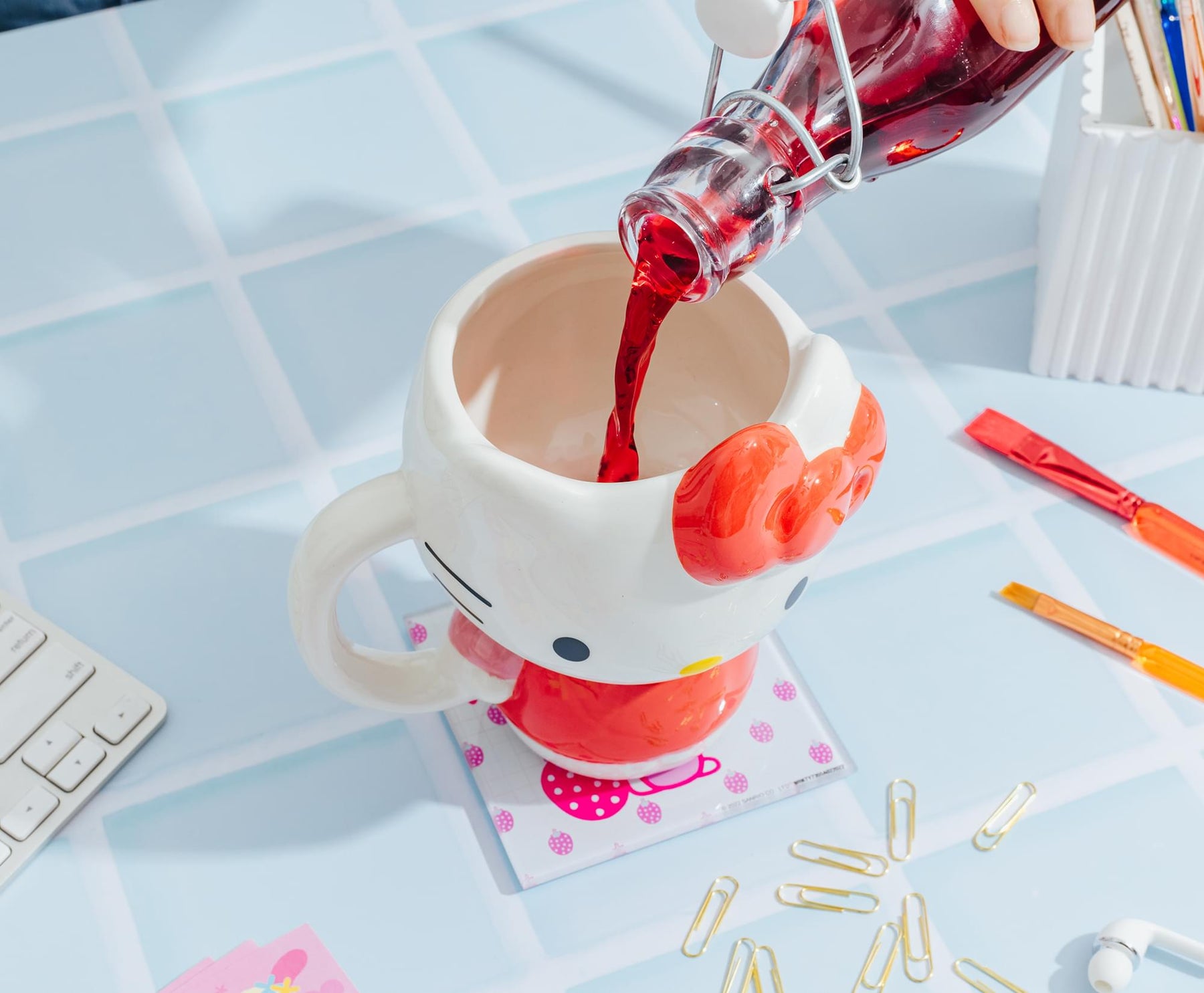 Sanrio Hello Kitty Red Dress Sculpted Ceramic Mug | Holds 20 Ounces