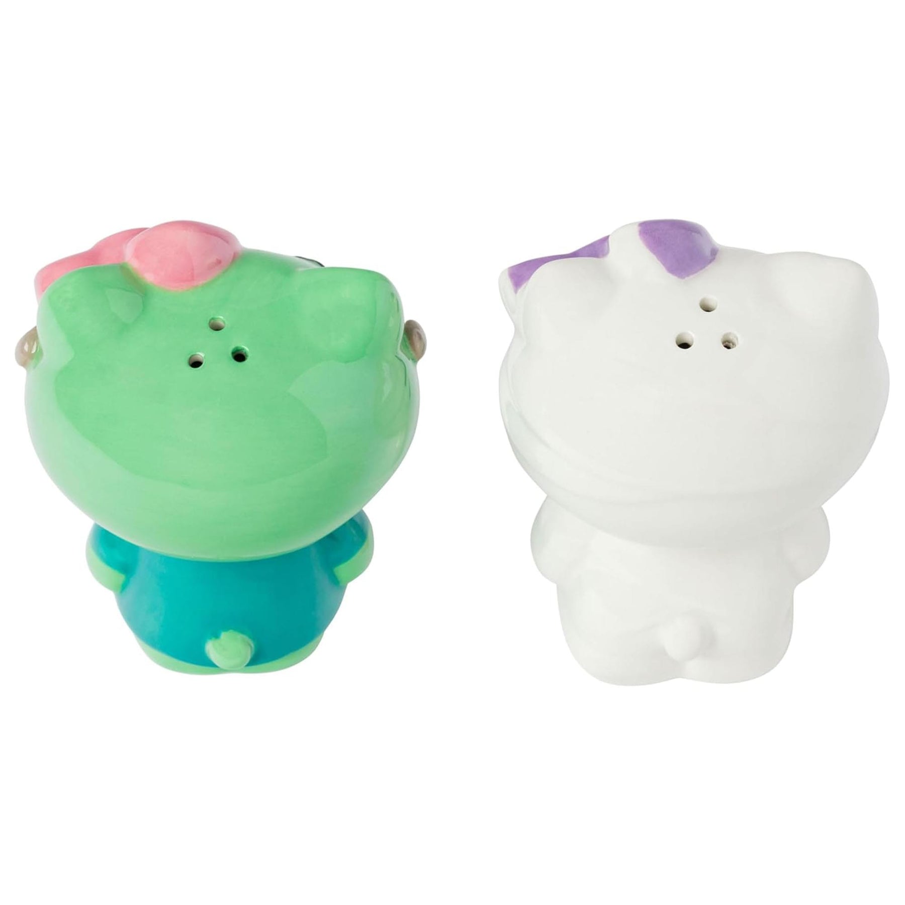 Sanrio Hello Kitty Mummy and Frankenstein Ceramic Salt and Pepper Shaker Set