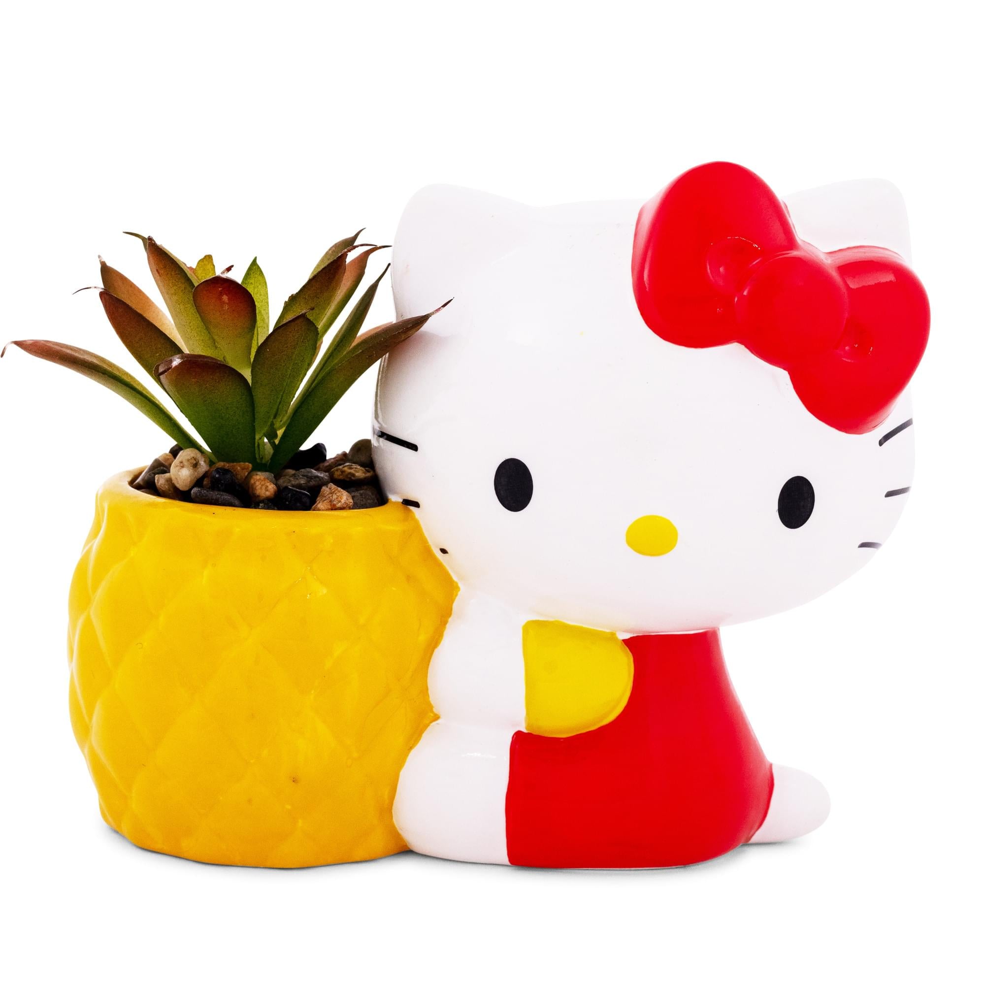 ceramic pineapple planter Sanrio Hello Kitty Pineapple Ceramic Mini Planter With Artificial Succulent