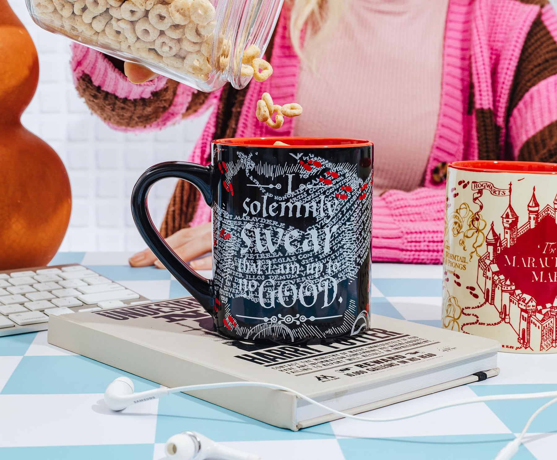Harry Potter Marauder's Map Quotes Ceramic Mug Set | Each Holds 14 Ounces