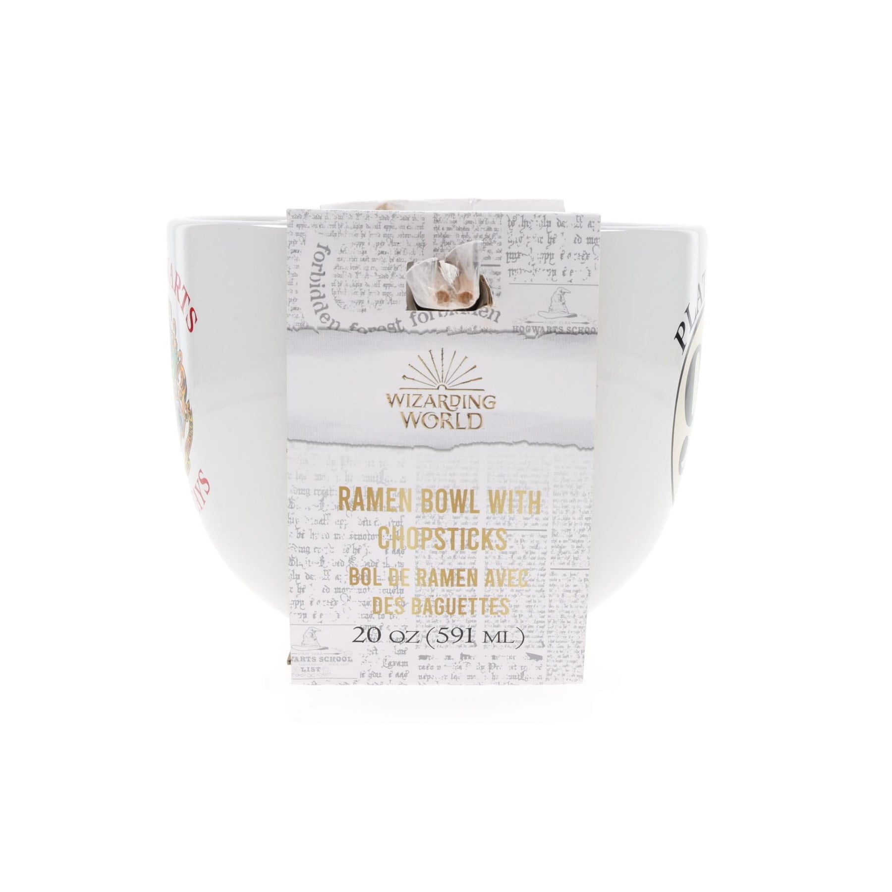 Harry Potter "Hogwarts Railways" 20-Ounce Ceramic Ramen Bowl and Chopstick Set