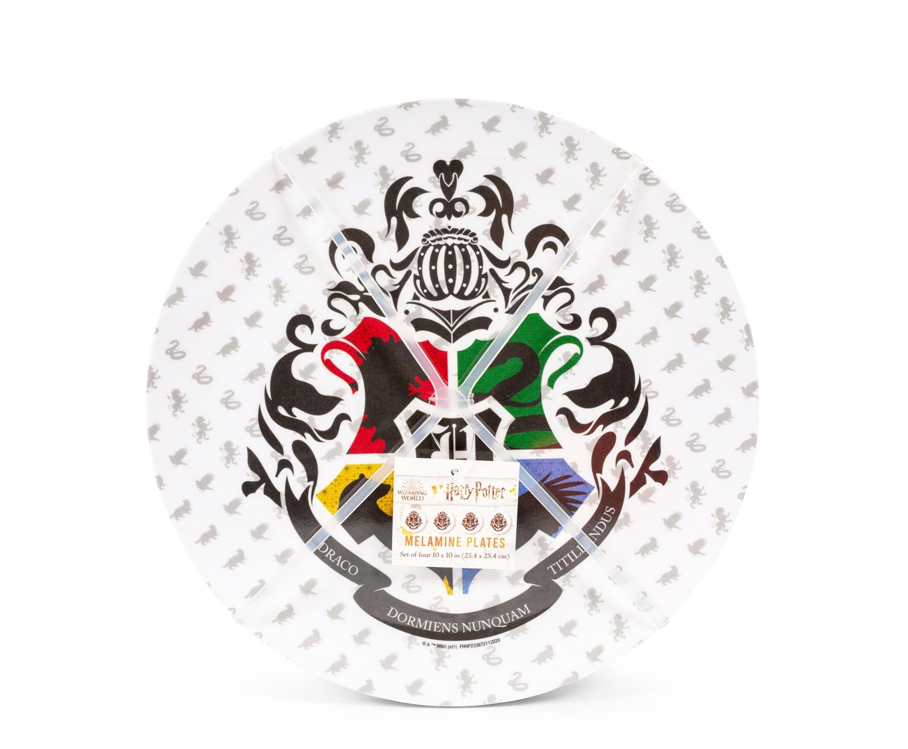 Harry Potter Hogwarts Crest 10-Inch Melamine Dinner Plates | Set of 4