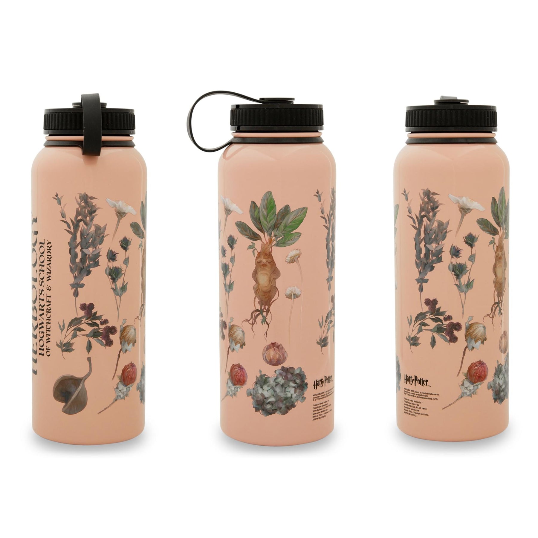 Harry Potter Herbology Floral Stainless Steel Water Bottle | Holds 42 Ounces