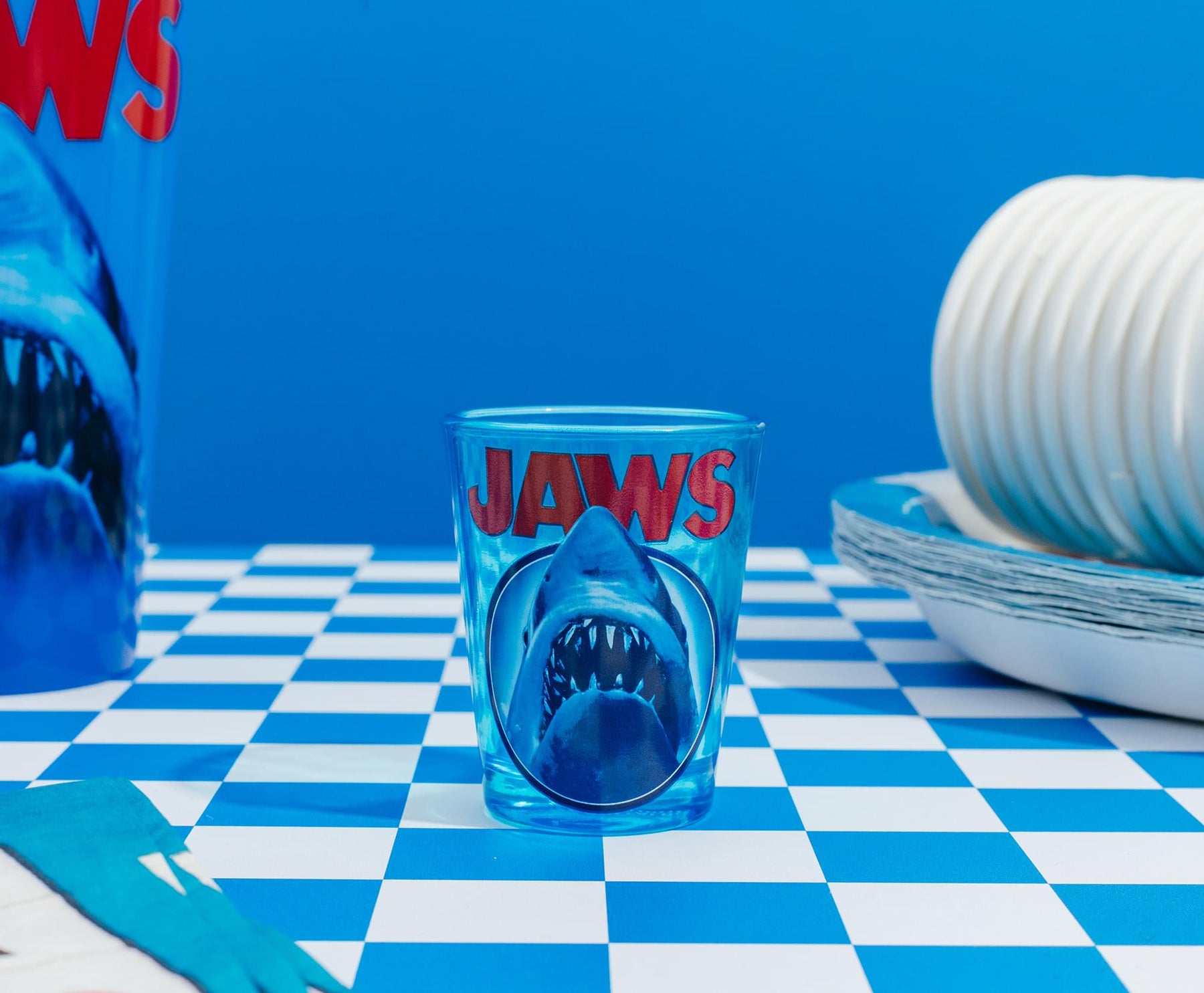 Jaws Movie Poster Logo Mini Glass | Holds 2 Ounces