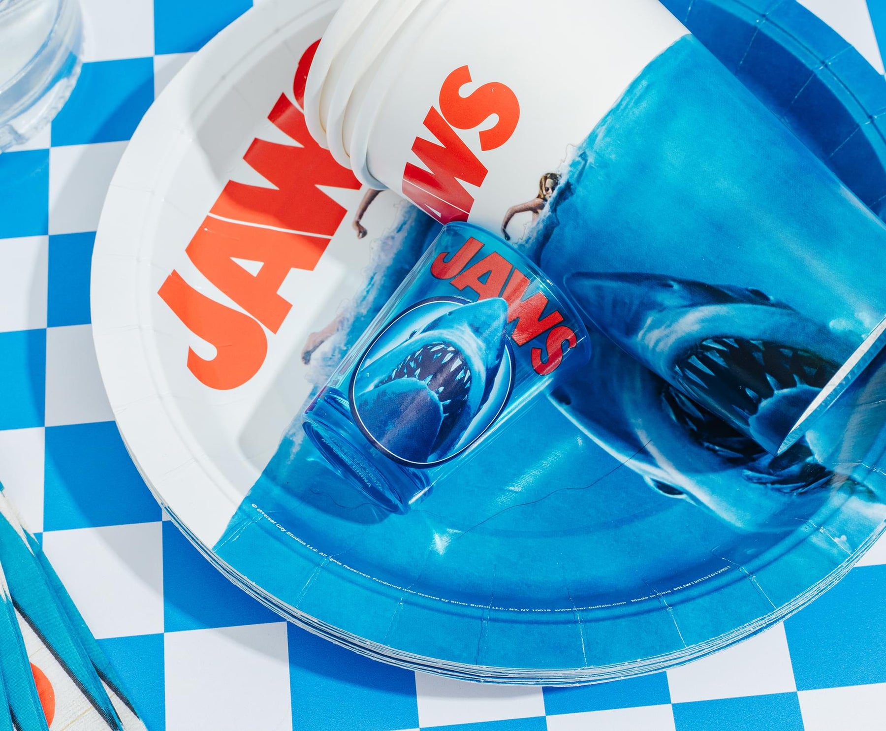 Jaws Movie Poster Logo Mini Glass | Holds 2 Ounces