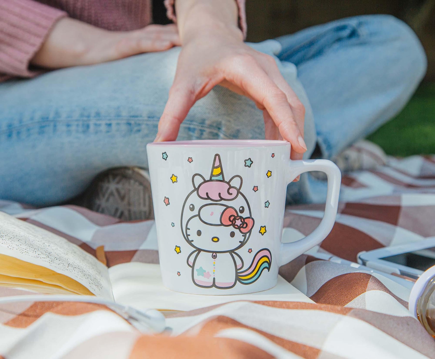 Sanrio Hello Kitty Unicorn Ceramic Latte Mug | Holds 17 Ounces