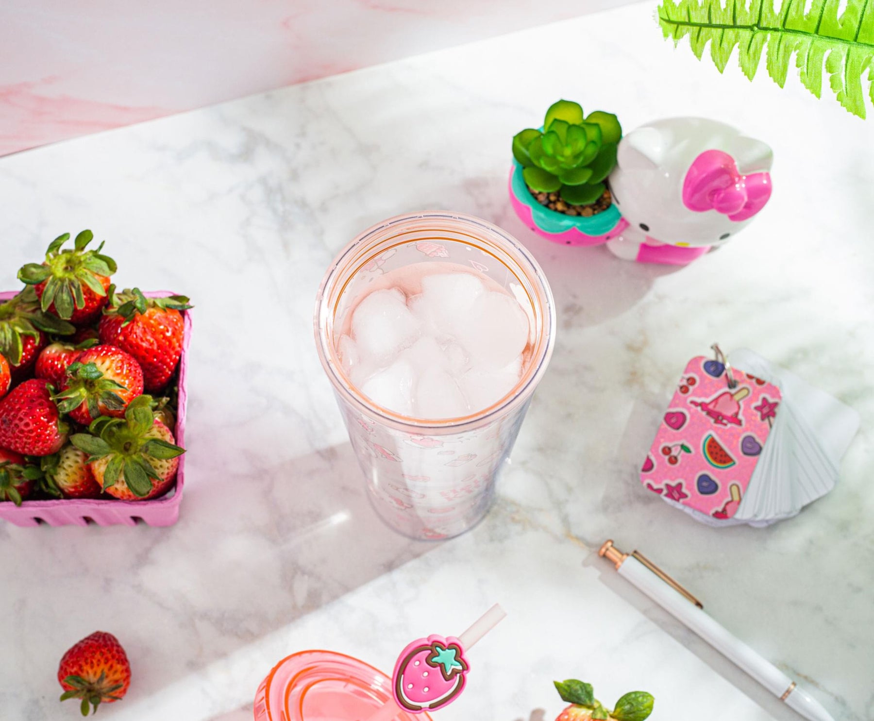 Sanrio Hello Kitty Strawberry Sweets Carnival Cup With Lid | Holds 24 Ounces