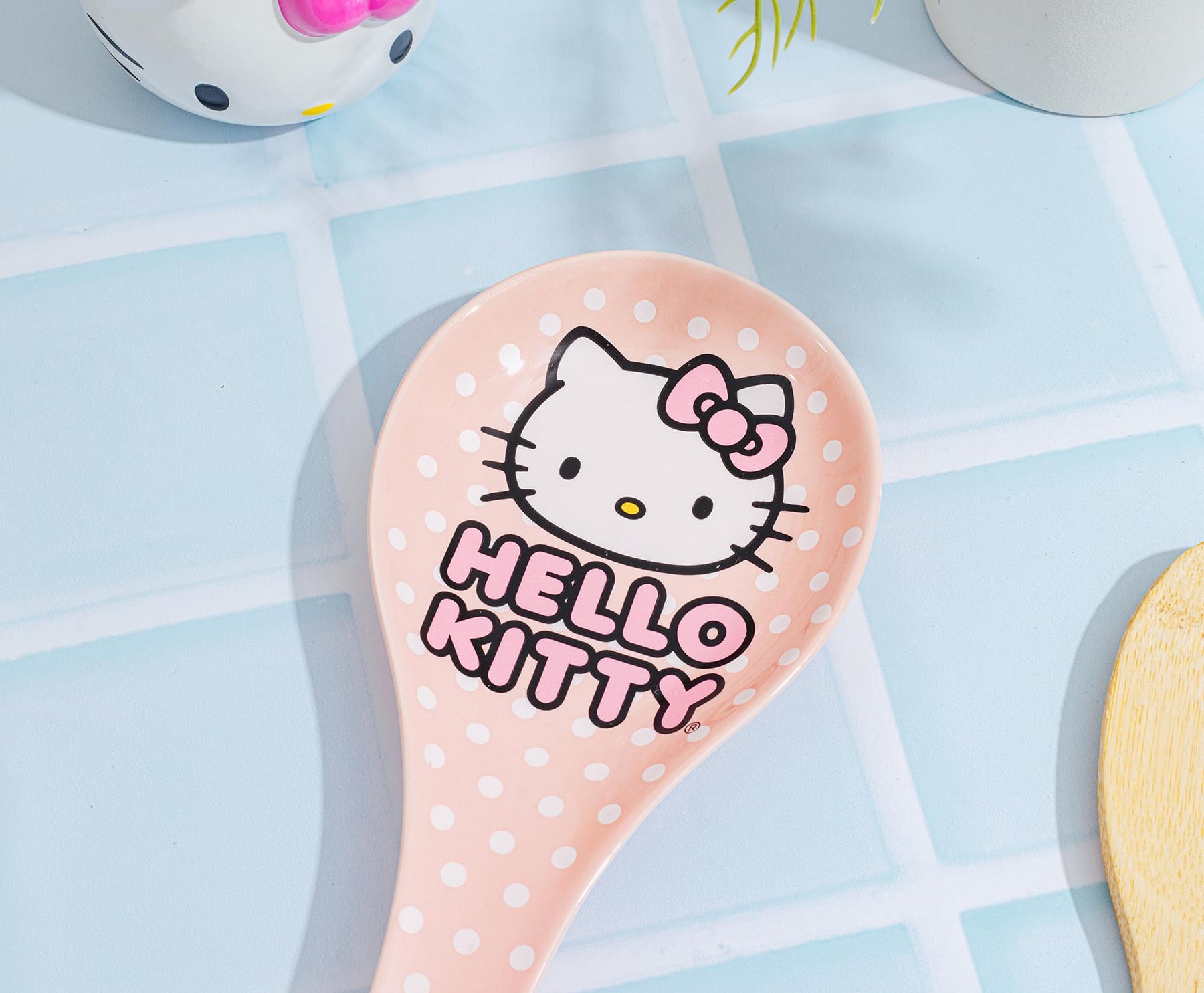 Sanrio Hello Kitty Polka Dots Ceramic Spoon Rest