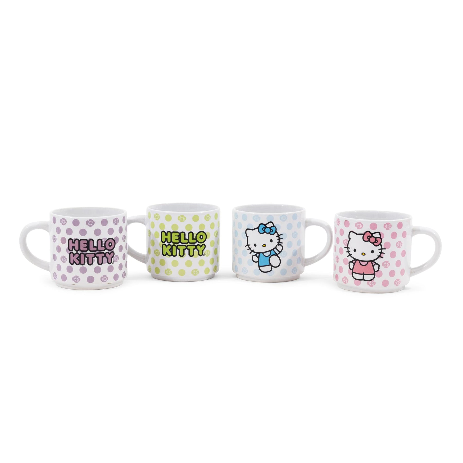 Sanrio Hello Kitty 4-Piece Stacking Mug Set With Wire Rack | Each Hold 10 Ounces