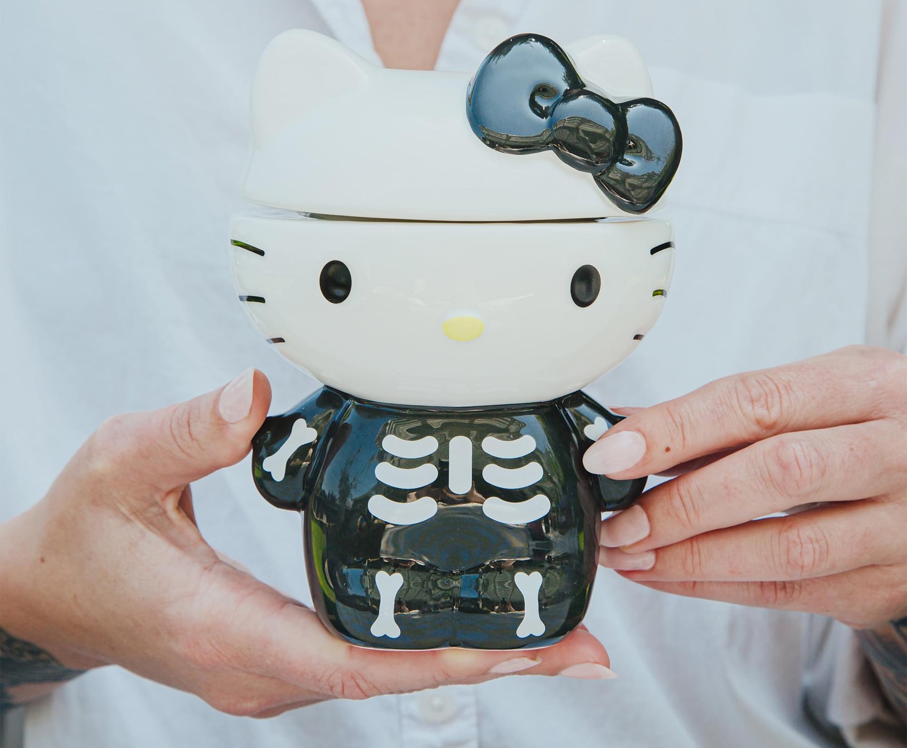 Sanrio Hello Kitty Skeleton 6-Inch Ceramic Snack Jar