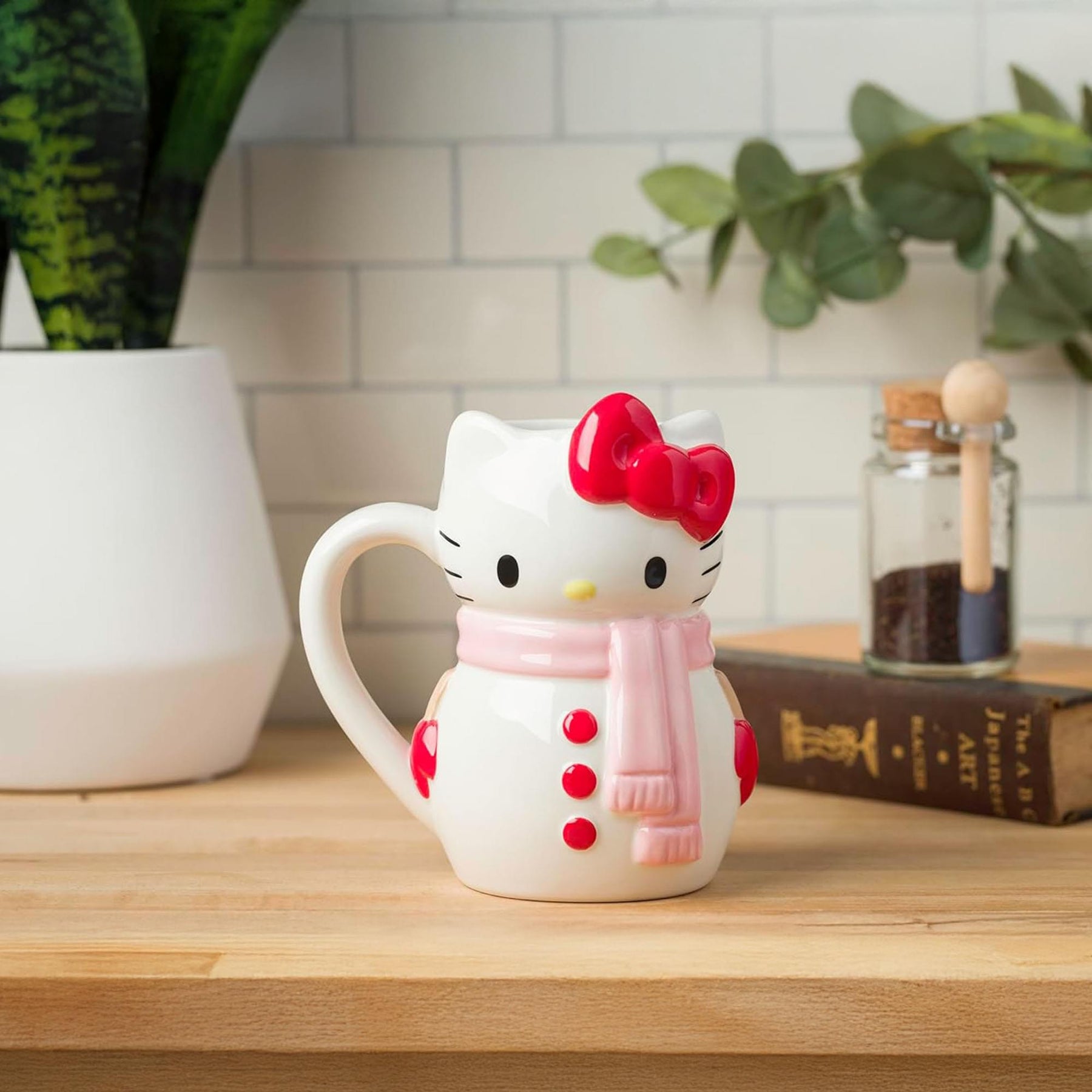 Sanrio Hello Kitty Snowman 20 Ounce 3D Sculpted Ceramic Mug