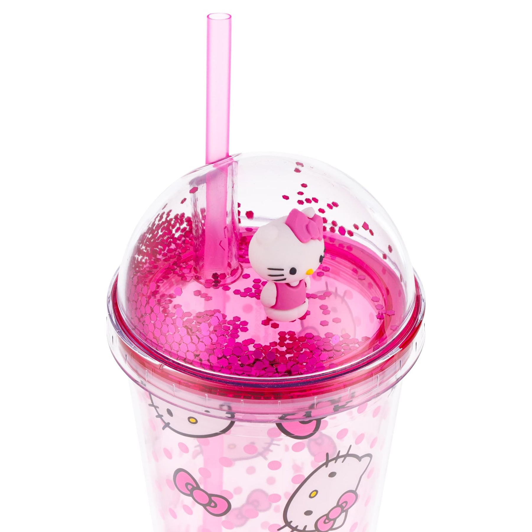 Sanrio Hello Kitty 24-Ounce Confetti Carnival Cup With Dome Lid and Straw