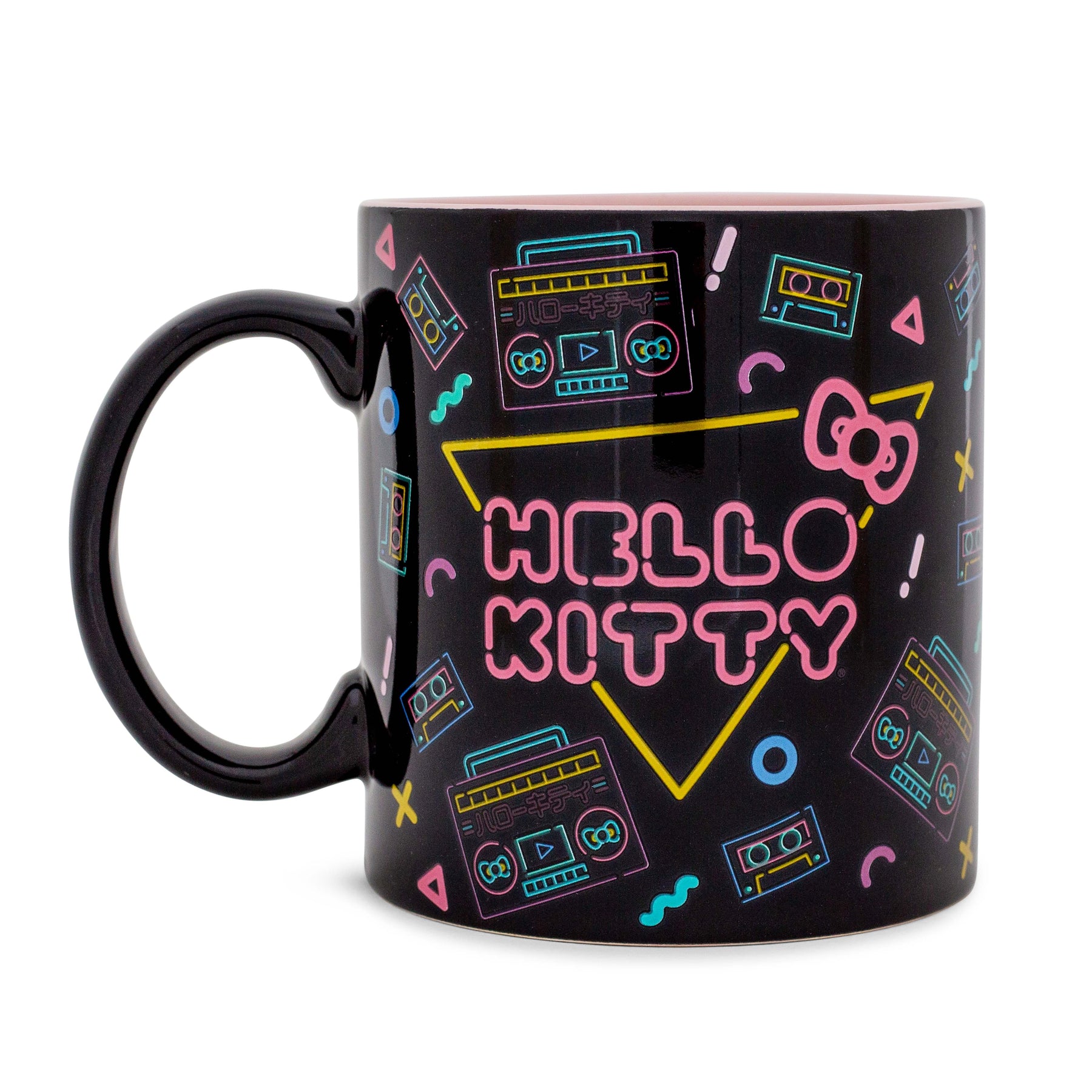 Sanrio Hello Kitty Retro Boombox and Cassette Print 20-Ounce Ceramic Mug